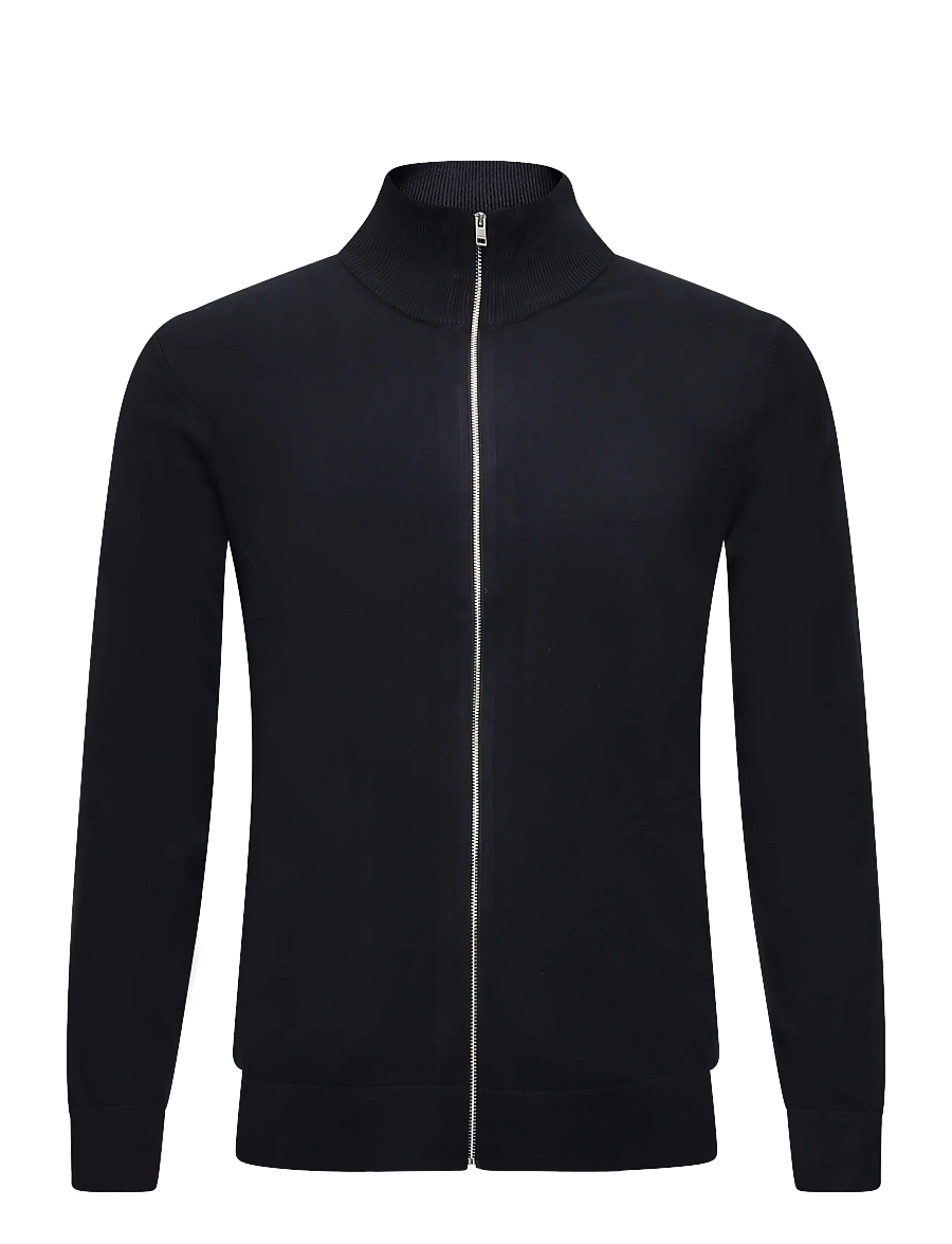 Lindbergh - Soft viscose blend zip through card - lukuga džemprid - navy blue - 0