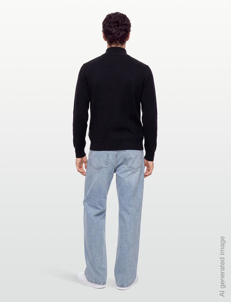 Lindbergh - Soft viscose blend zip through card - pullover mit durchgehendem reißverschluss - navy blue - 4