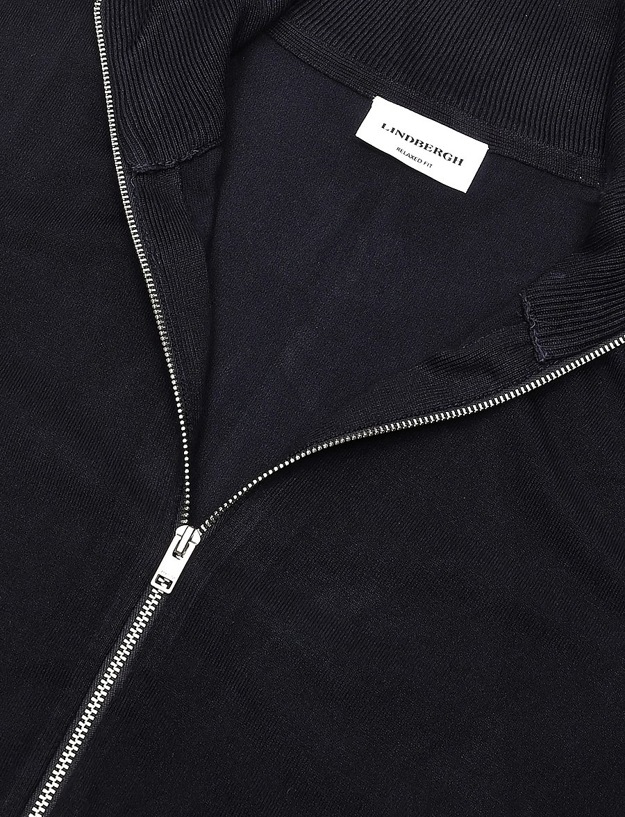 Lindbergh - Soft viscose blend zip through card - lukuga džemprid - navy blue - 2