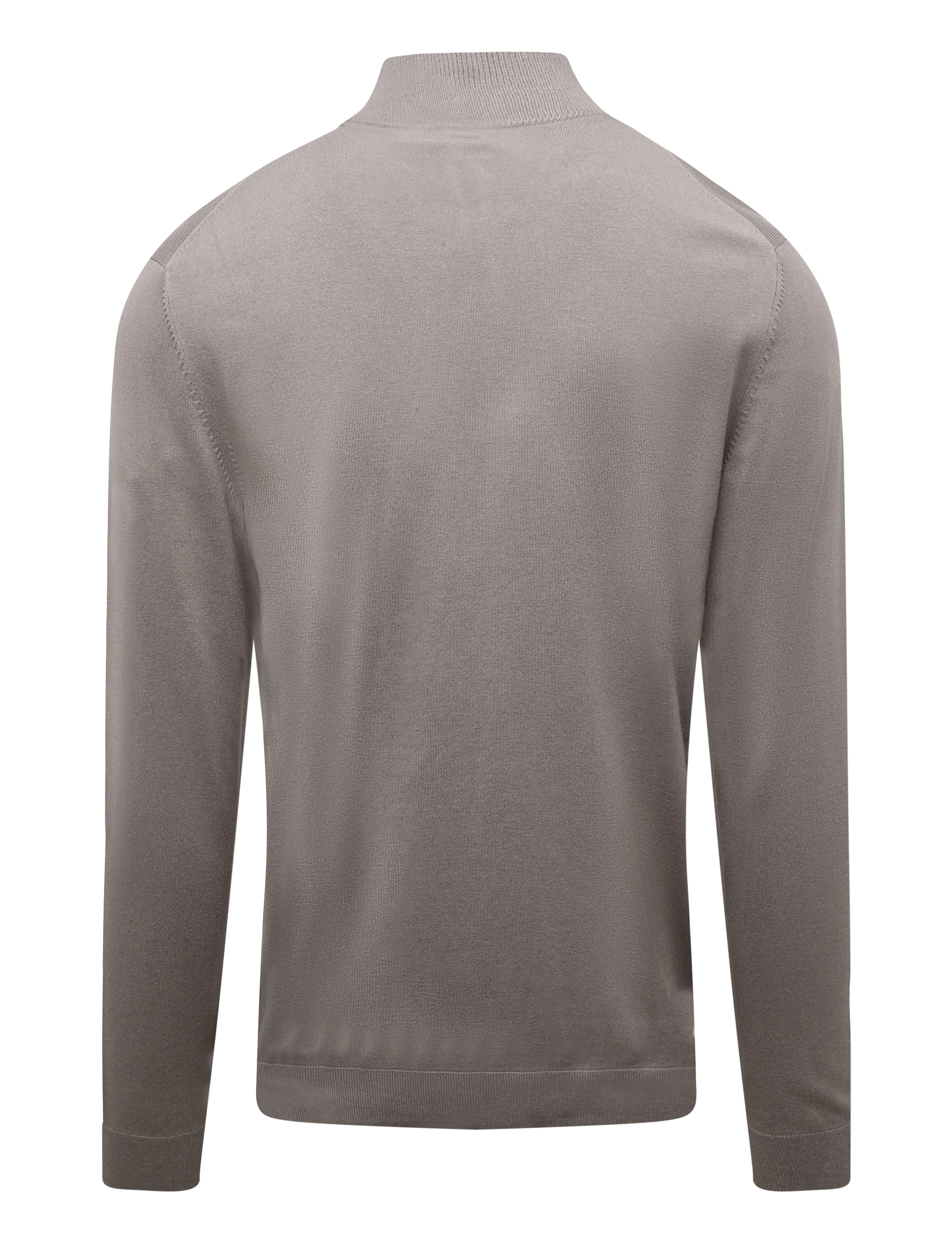 Lindbergh - Soft viscose blend zip through card - pullover mit durchgehendem reißverschluss - stone - 1