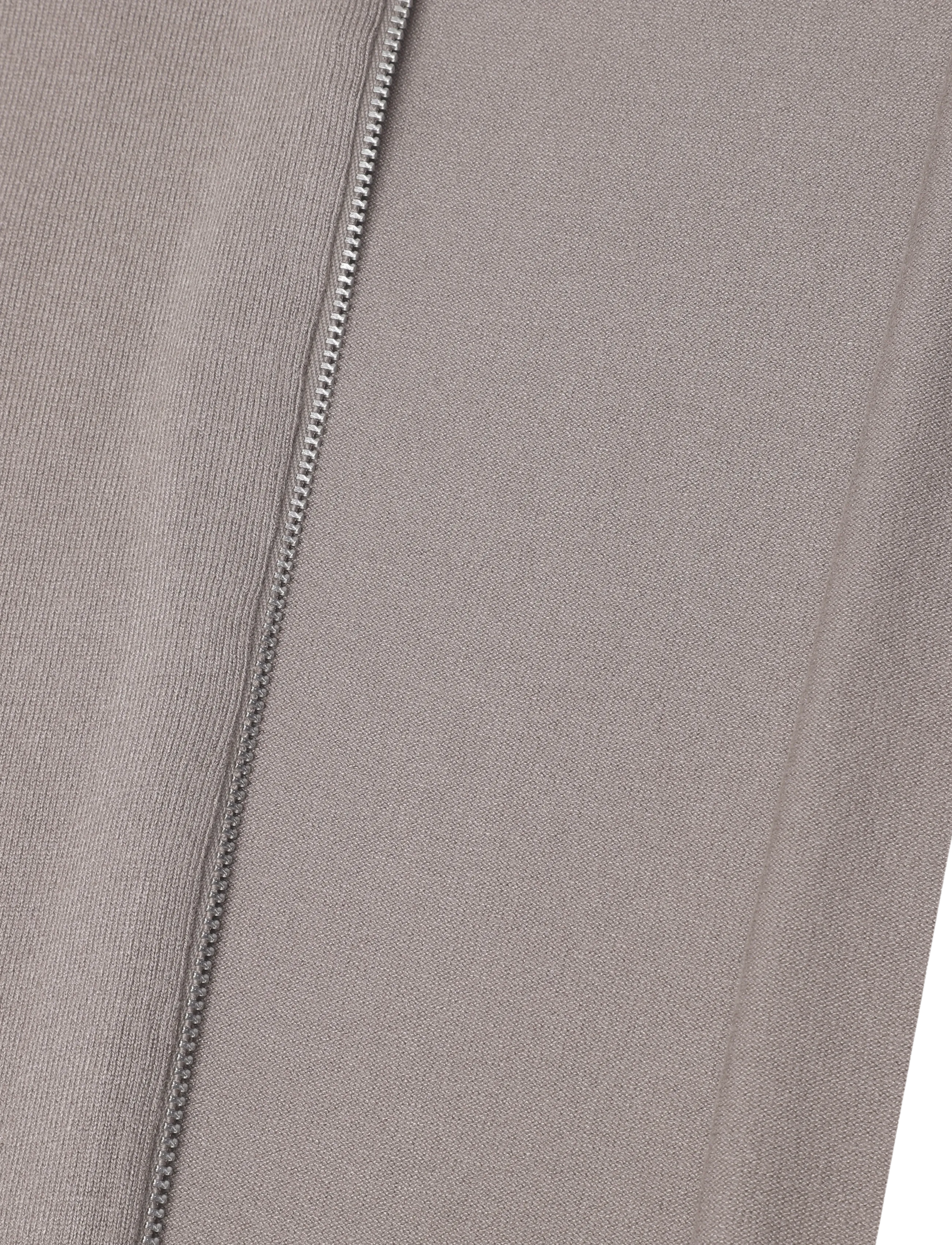 Lindbergh - Soft viscose blend zip through card - pullover mit durchgehendem reißverschluss - stone - 4