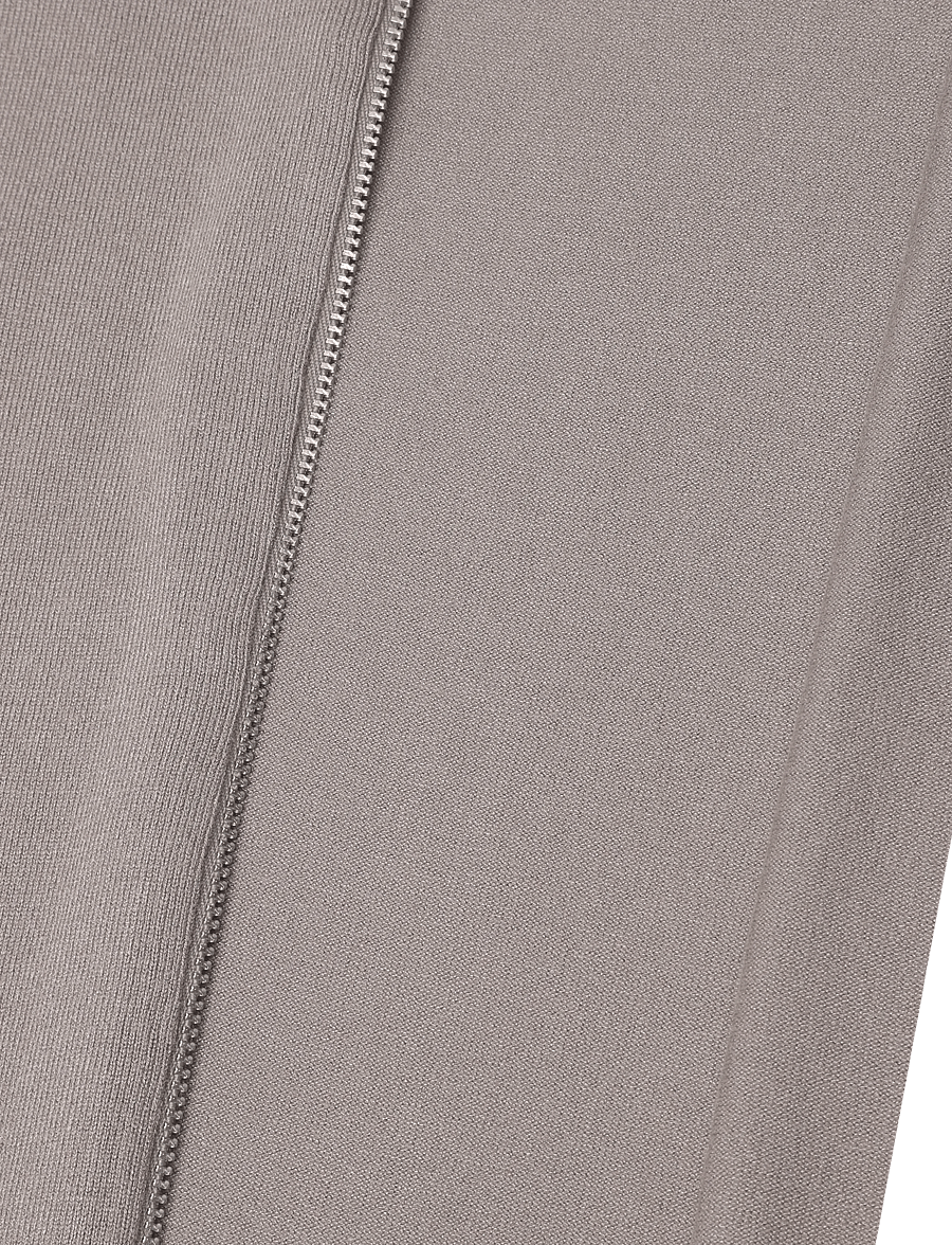 Lindbergh - Soft viscose blend zip through card - pullover mit durchgehendem reißverschluss - stone - 4