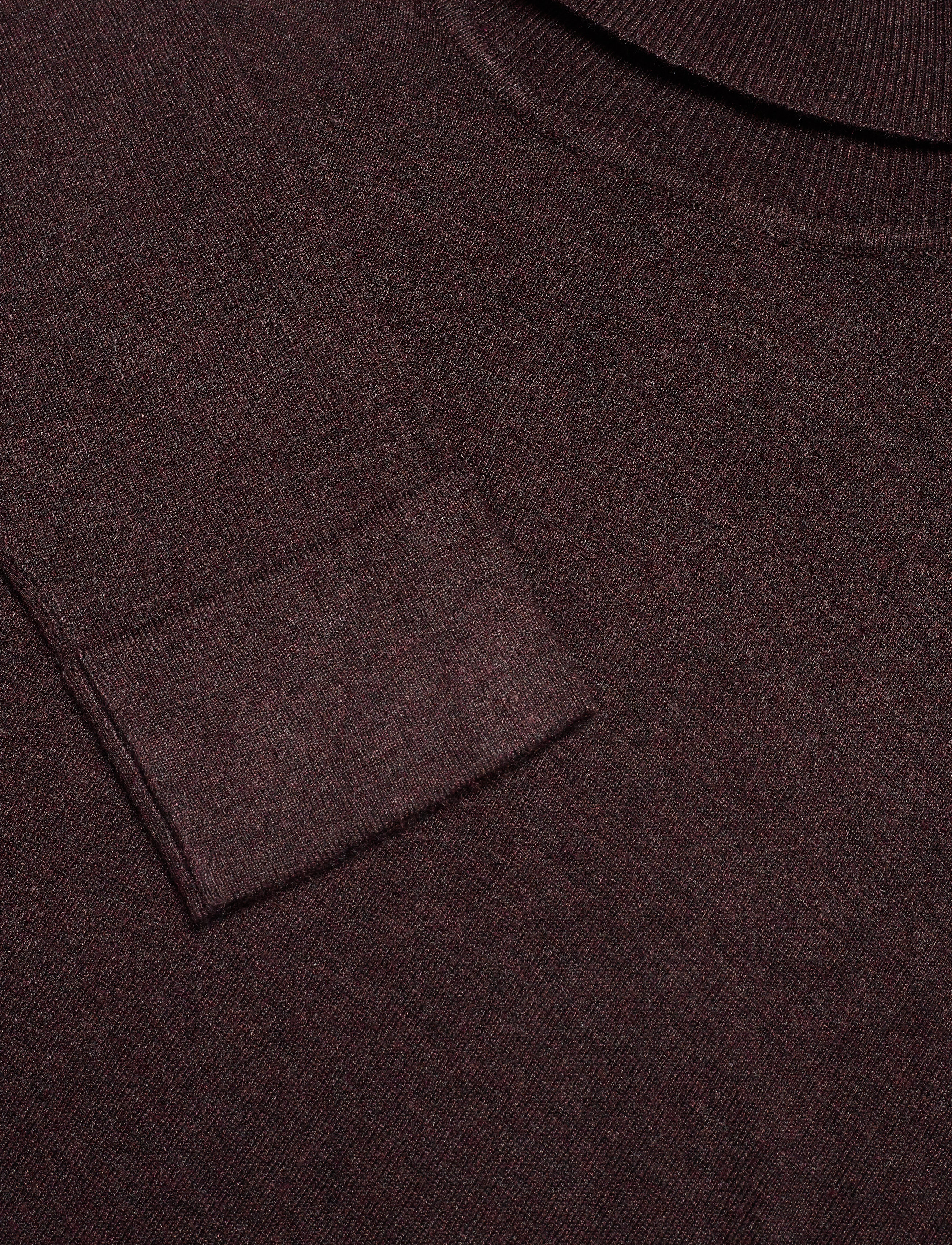 Lindbergh - Roll neck knit - dk bordeaux mel - 2