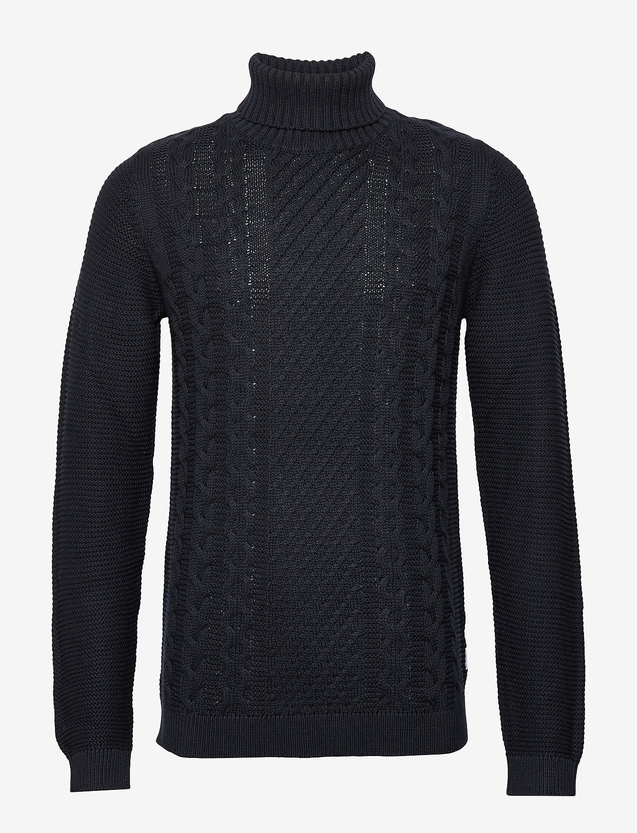 Lindbergh - Cable knit w. roll neck - navy - 0