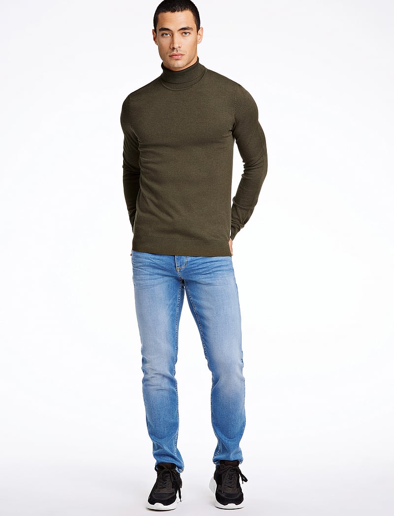 Lindbergh - Mélange roll neck knit - kõrge kaelusega džemprid - army mel - 4
