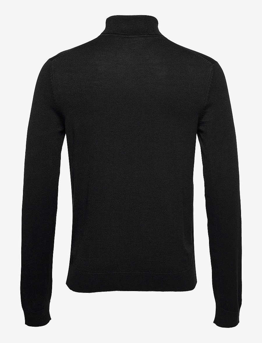 Lindbergh - Mélange roll neck knit - rúllukragapeysur - black - 2