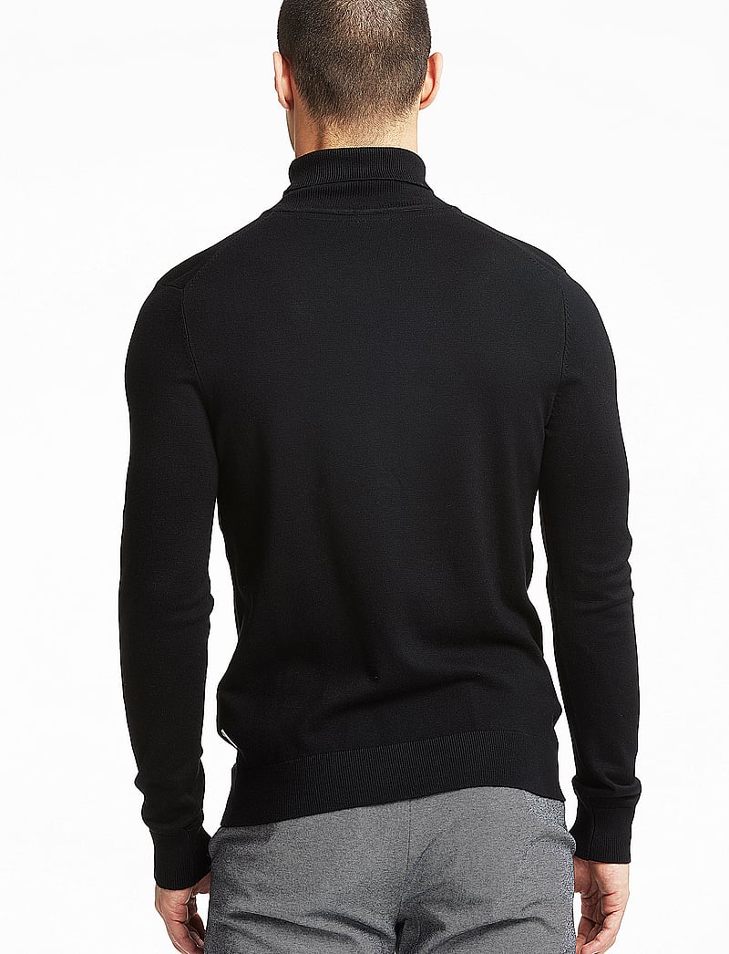 Lindbergh - Mélange roll neck knit - polokrage - black - 3