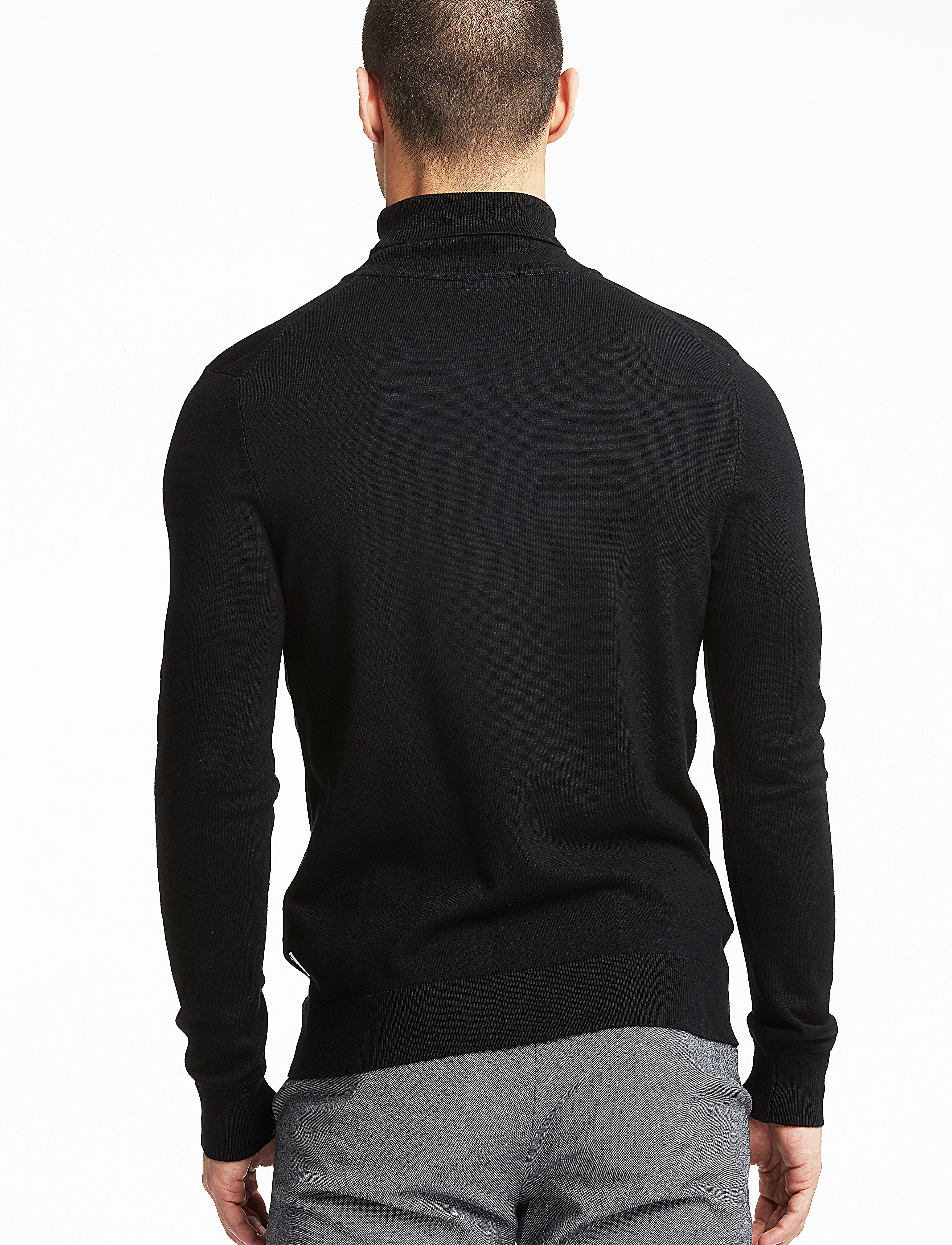 Lindbergh - Mélange roll neck knit - rúllukragapeysur - black - 3