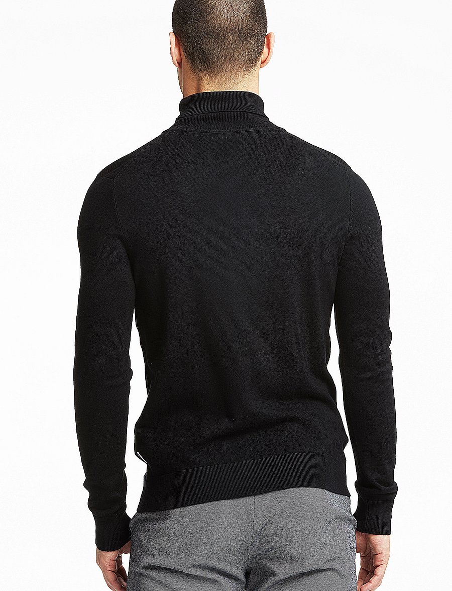 Lindbergh - Mélange roll neck knit - rúllukragapeysur - black - 3
