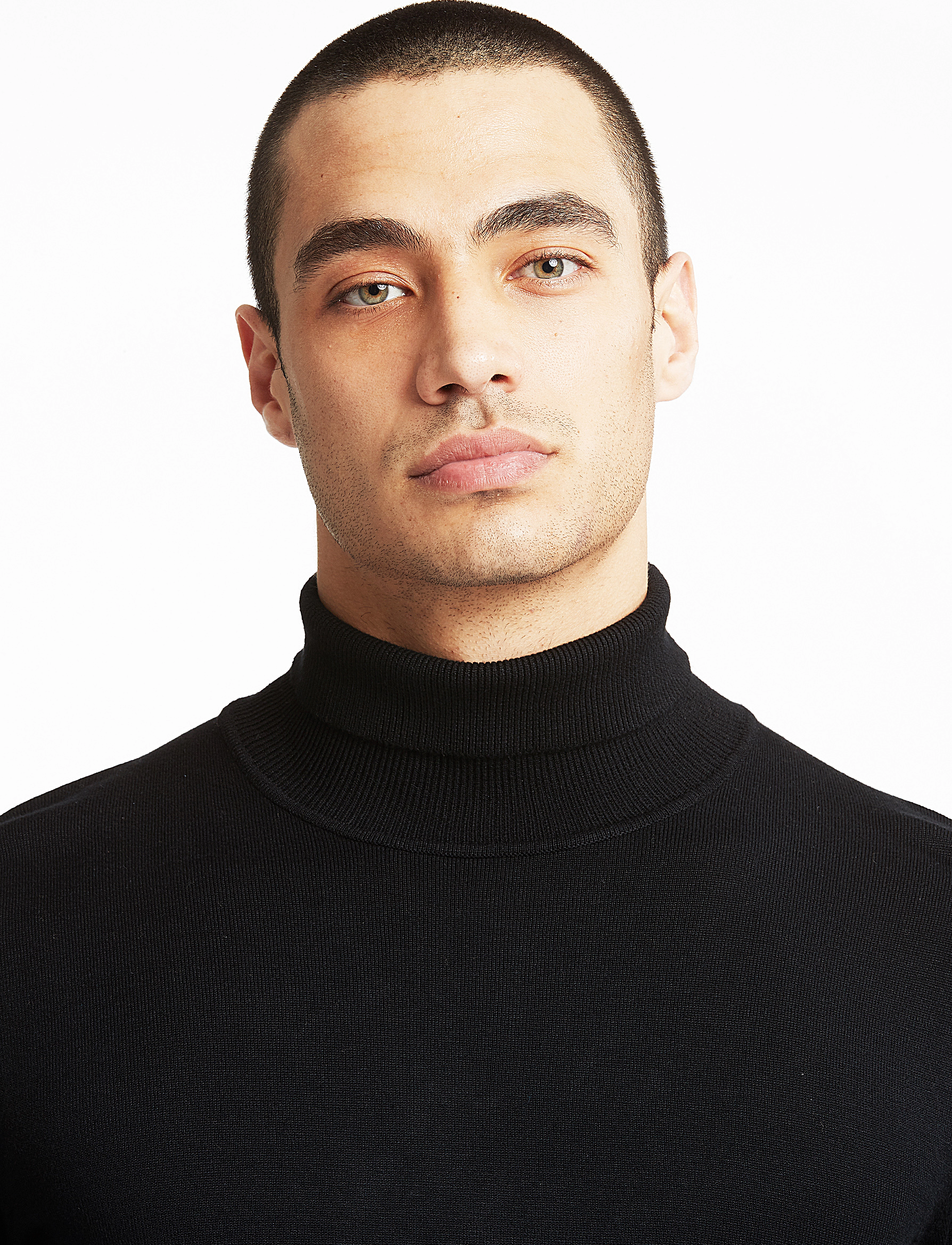 Lindbergh - Mélange roll neck knit - rúllukragapeysur - black - 5
