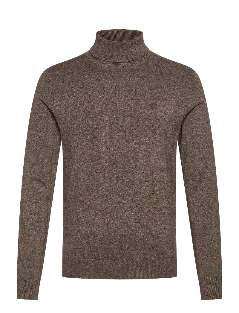 Lindbergh - Mélange roll neck knit - rollkragen - brown blend - 1