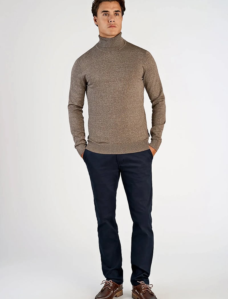 Lindbergh - Mélange roll neck knit - rollkragen - brown blend - 3