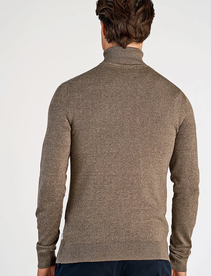 Lindbergh - Mélange roll neck knit - rollkragen - brown blend - 4