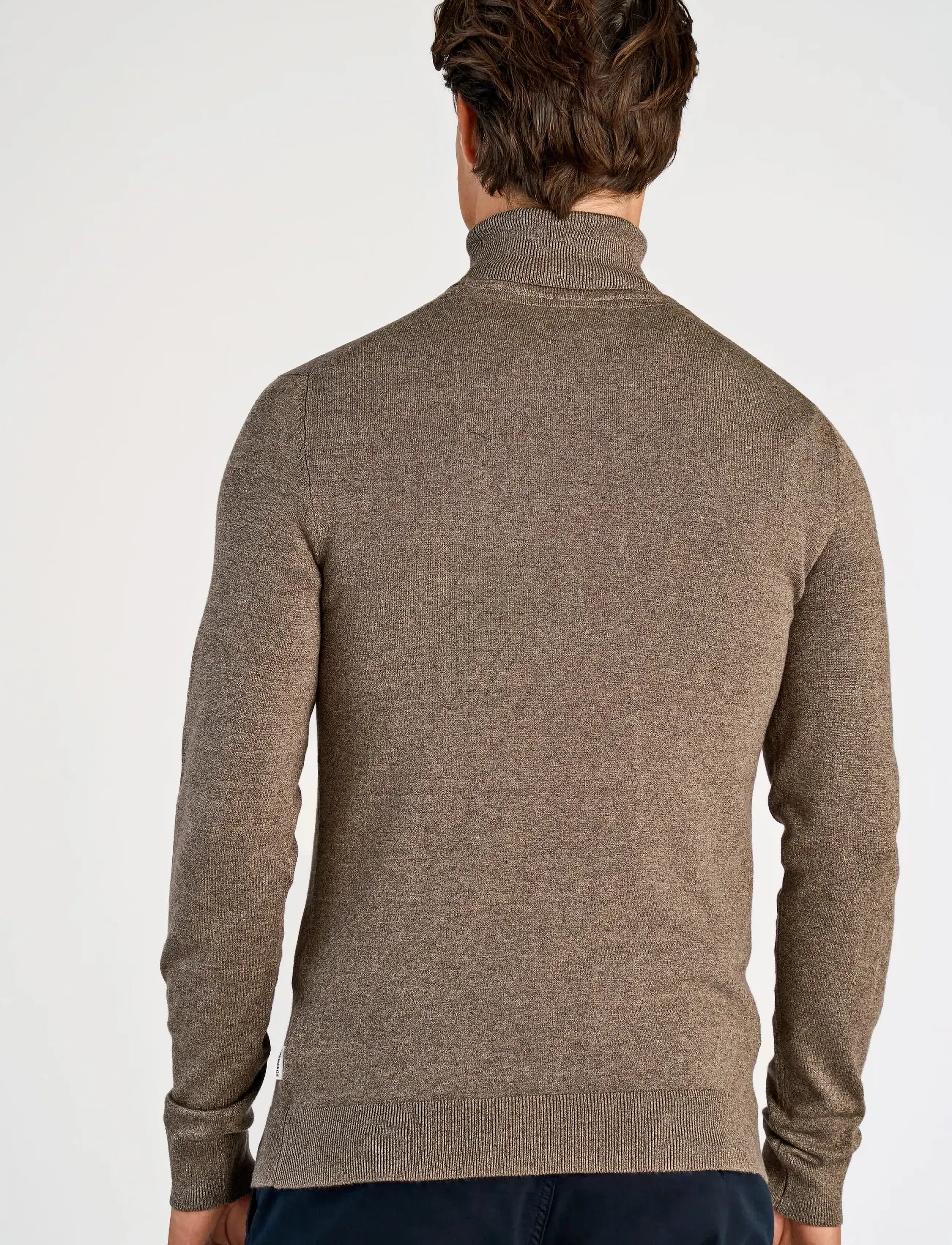 Lindbergh - Mélange roll neck knit - rullekraver - brown blend - 4