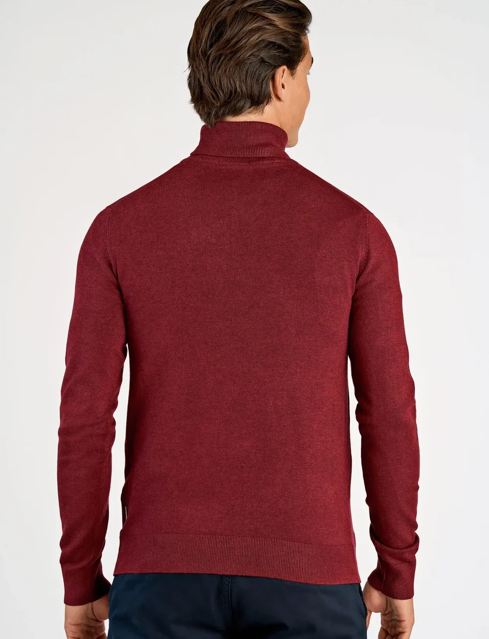 Lindbergh - Ecovero L/S roll neck knit - truien met col haag - cherry mel - 4