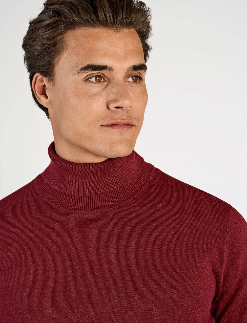 Lindbergh - Ecovero L/S roll neck knit - truien met col haag - cherry mel - 5
