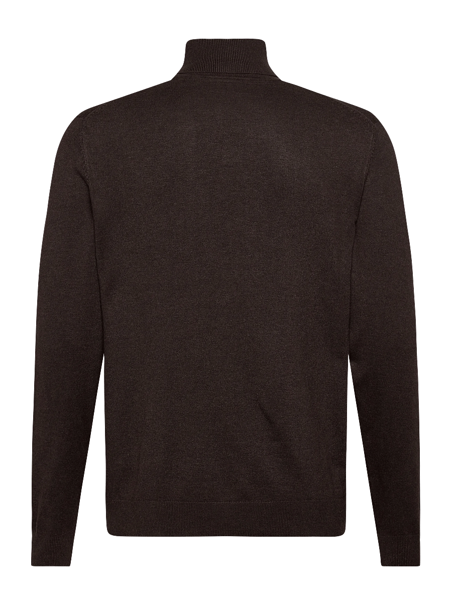Lindbergh - Ecovero L/S roll neck knit - polokrage - dk brown mel - 2