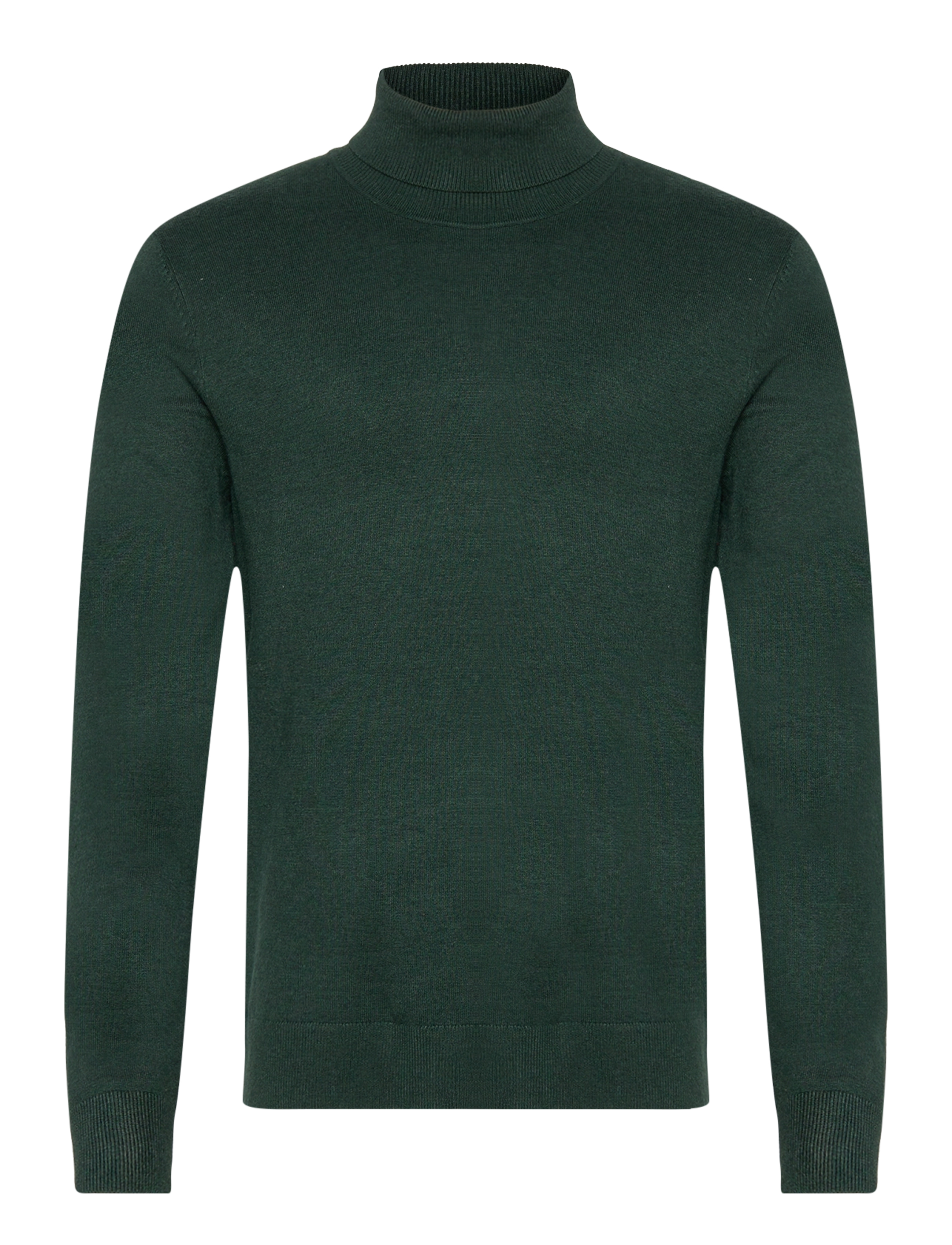 Lindbergh - Mélange roll neck knit - rullekraver - dk green mel - 0