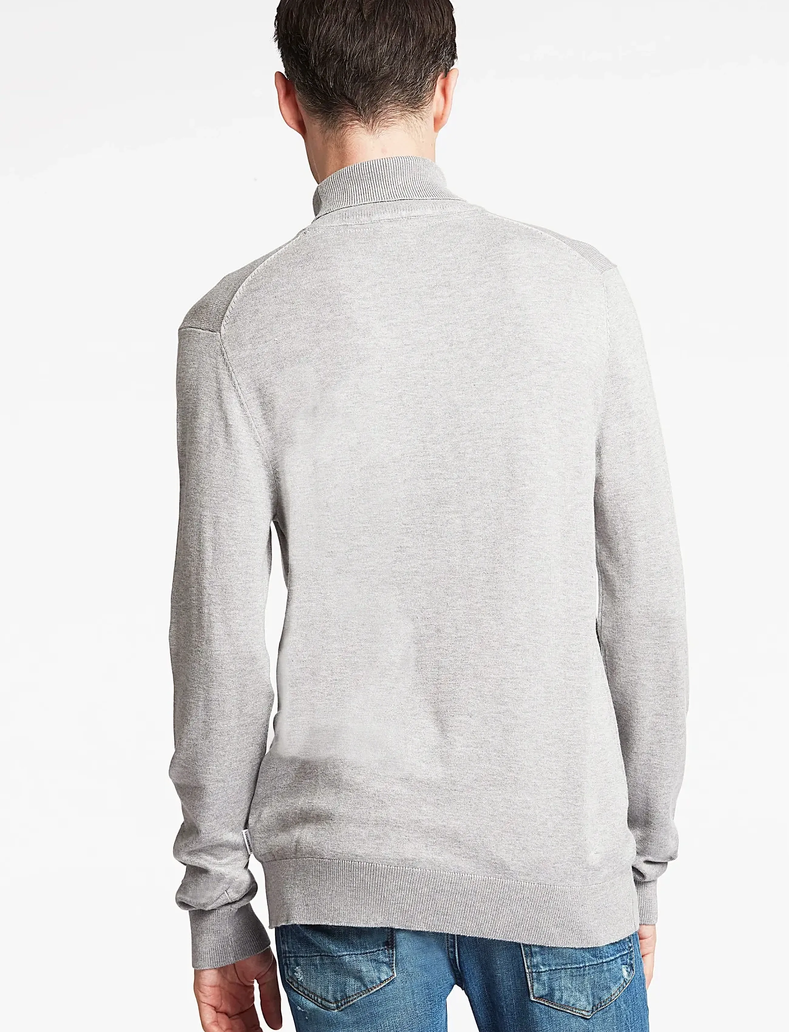 Lindbergh - Mélange roll neck knit - rullekraver - grey mel - 4
