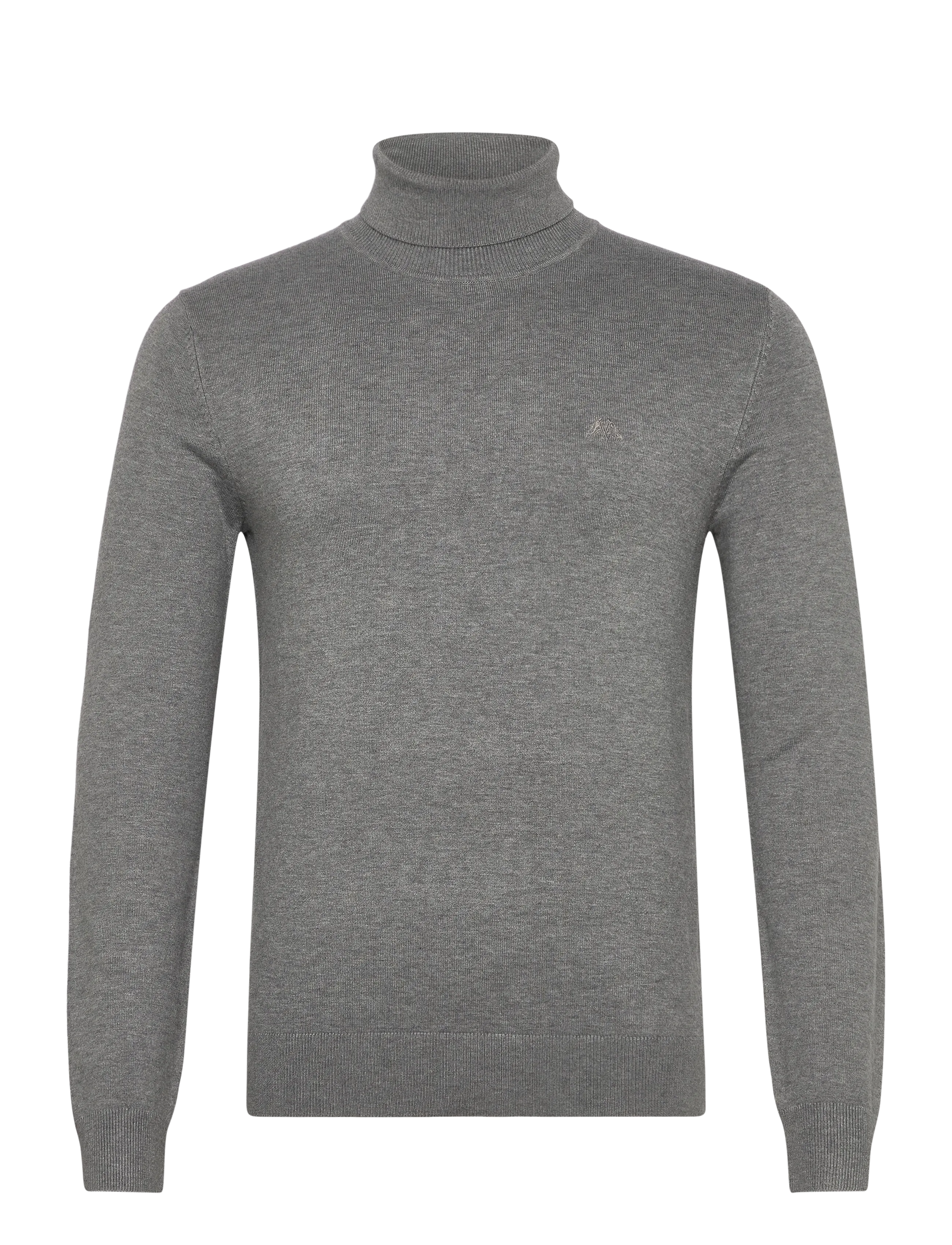 Mélange roll neck knit - GREY STONE MIX