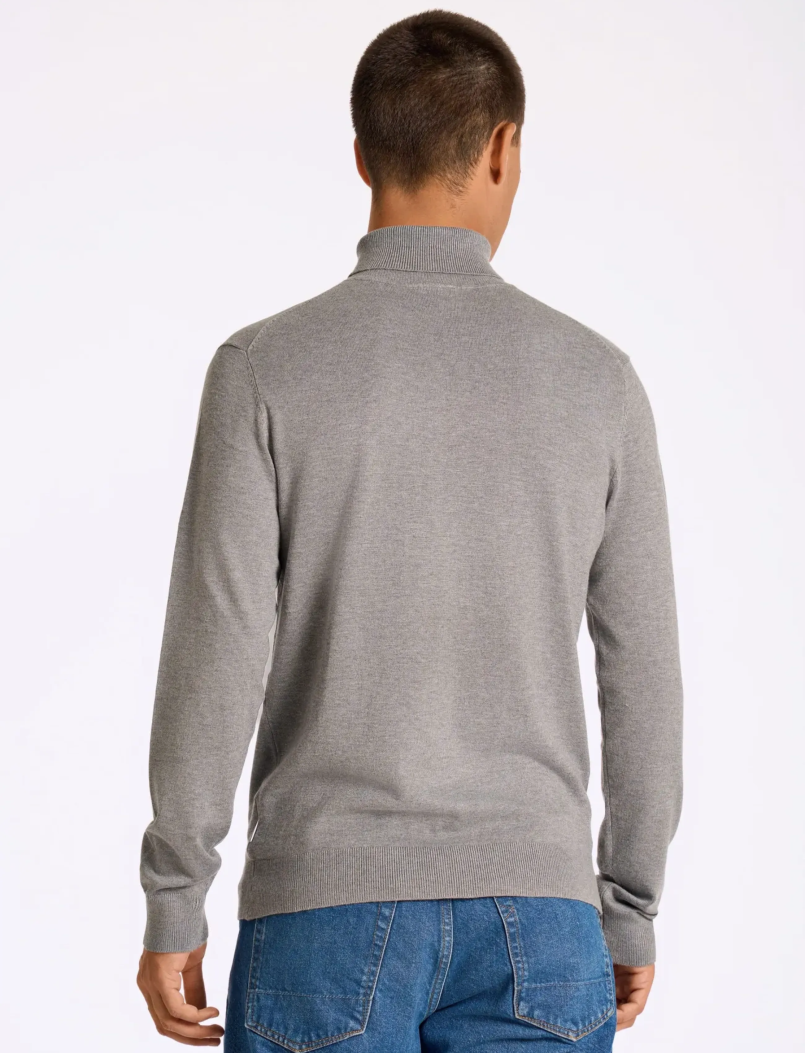 Lindbergh - Mélange roll neck knit - polokrage - grey stone mix - 4