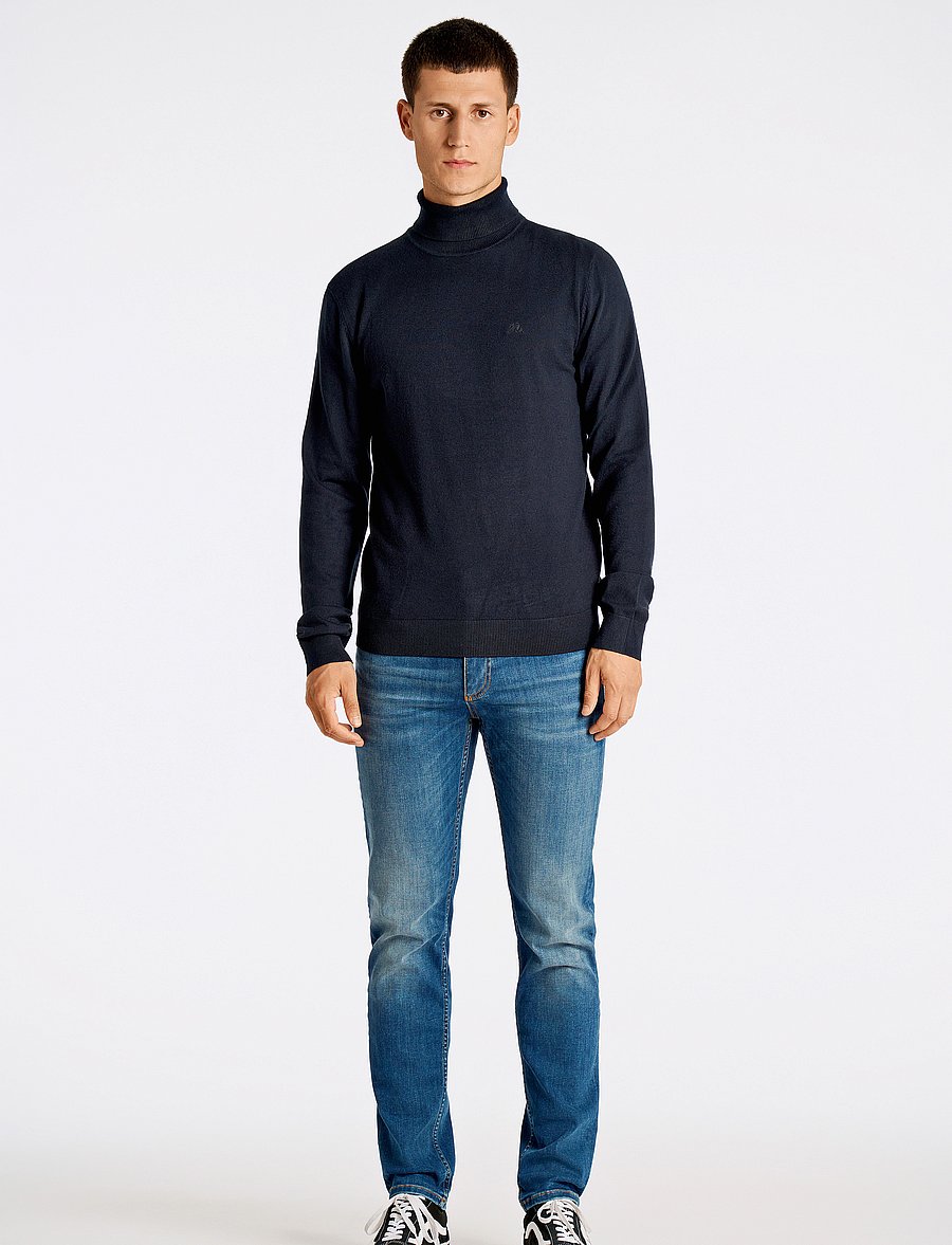 Lindbergh - Mélange roll neck knit - džemperi ar augstu apkakli - navy - 4