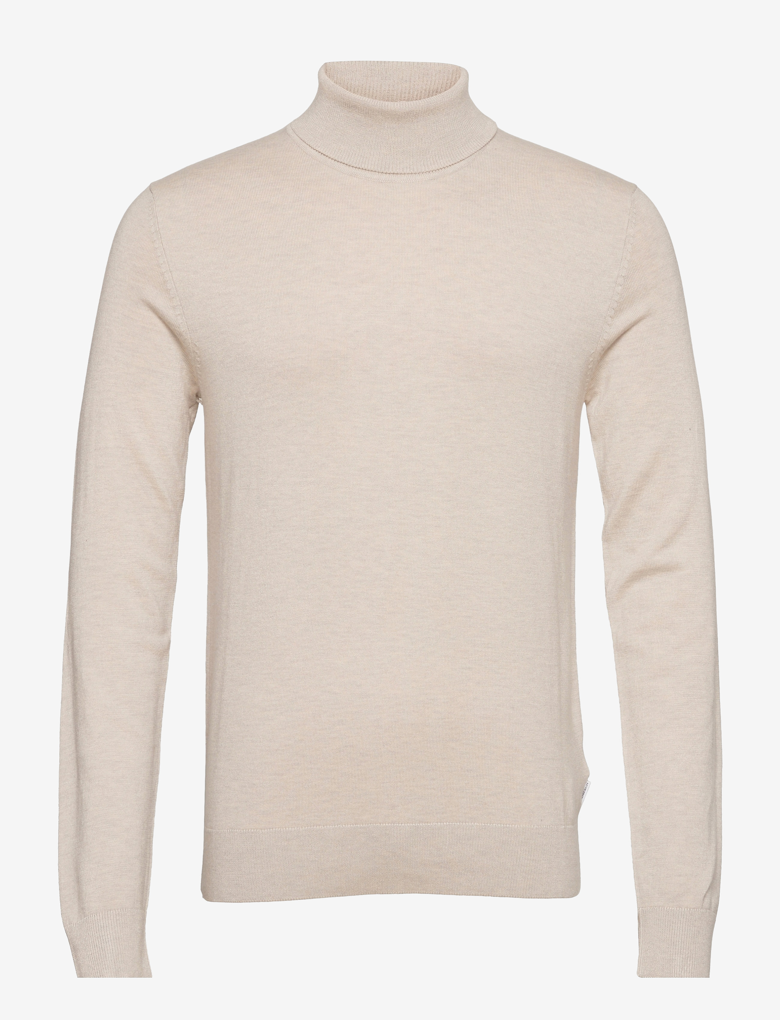 Lindbergh Ecovero L/S roll neck knit - Knitwear - OFF WHITE MEL / white