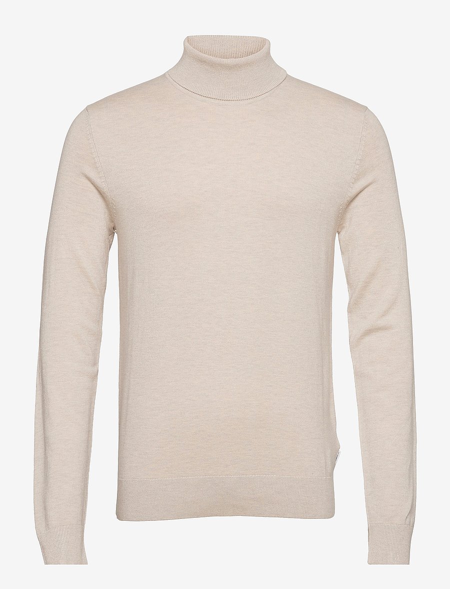 Lindbergh - Mélange roll neck knit - polokrage - off white mel - 1
