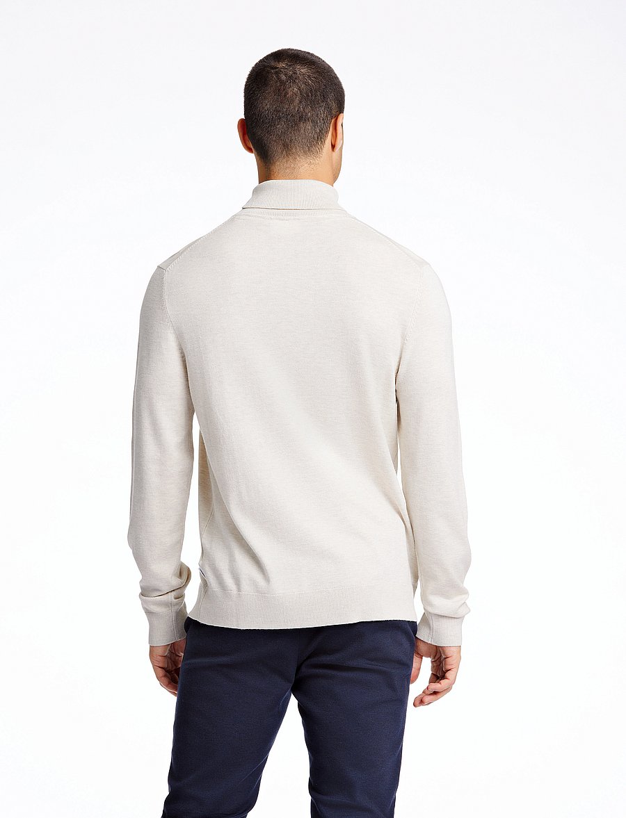 Lindbergh - Mélange roll neck knit - polokrage - off white mel - 3
