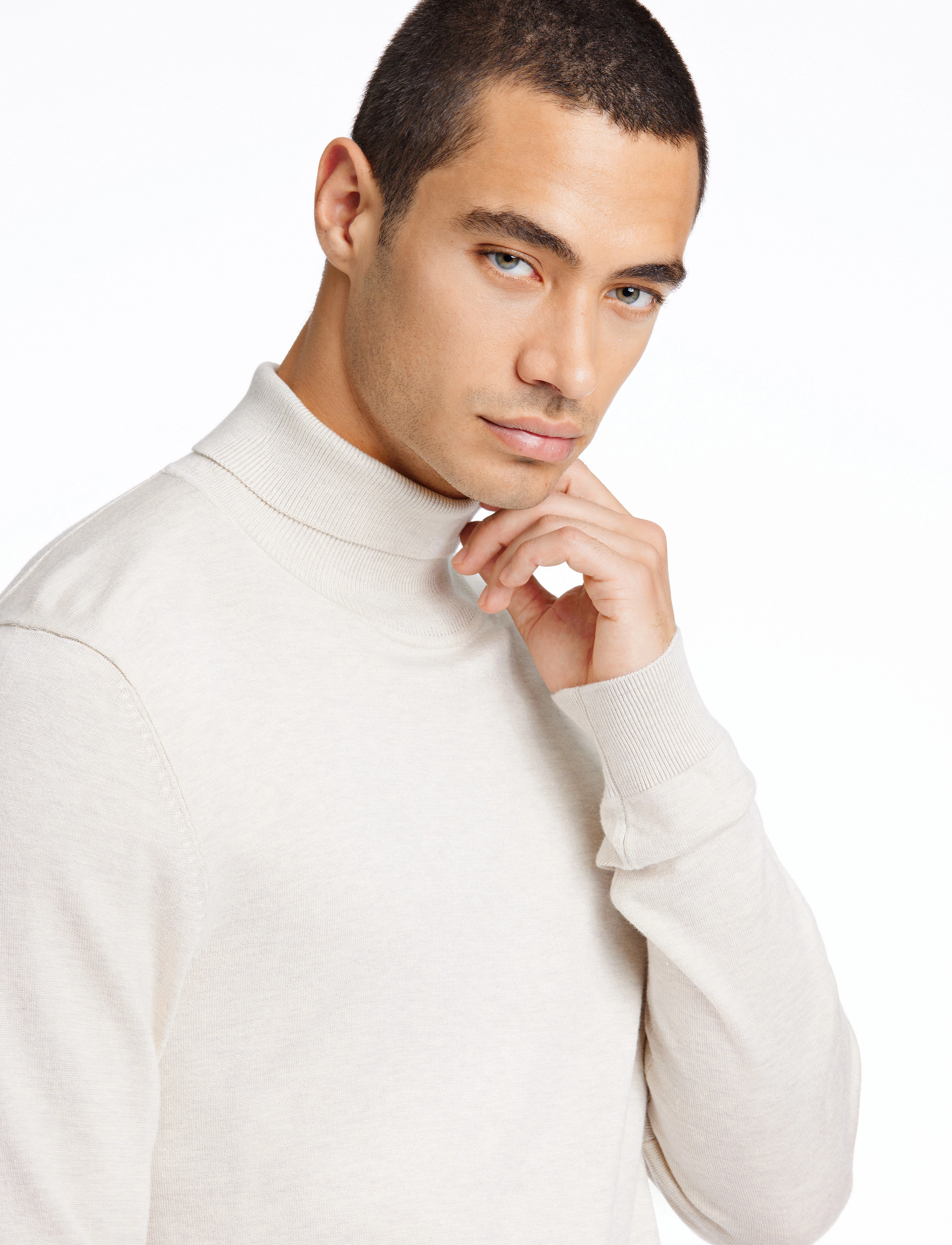 Lindbergh - Mélange roll neck knit - polokrage - off white mel - 5