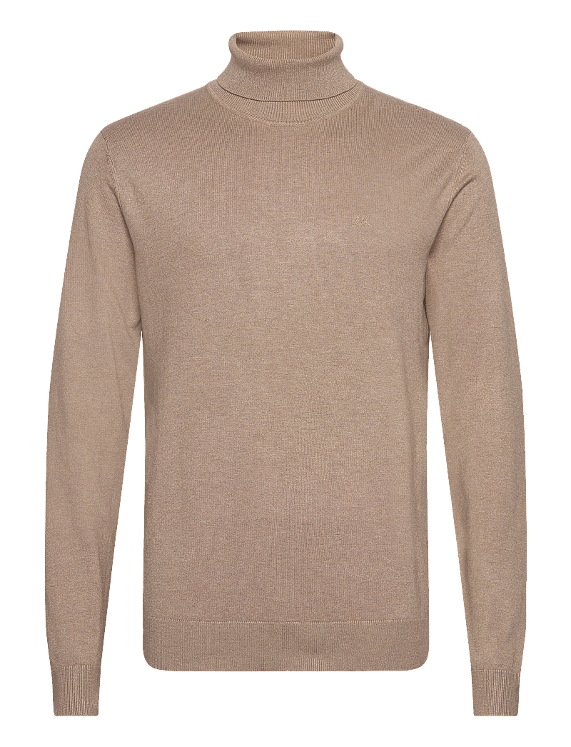 Lindbergh - Mélange roll neck knit - turtlenecks - sand mel - 1