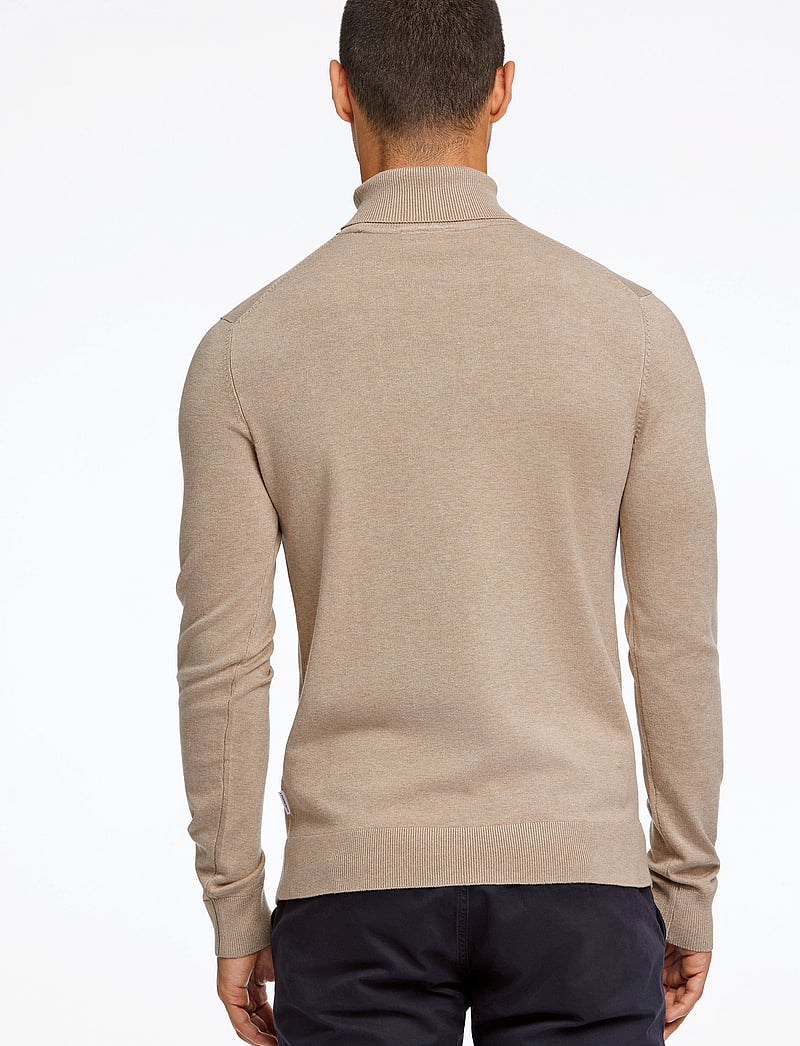 Lindbergh - Mélange roll neck knit - turtlenecks - sand mel - 3