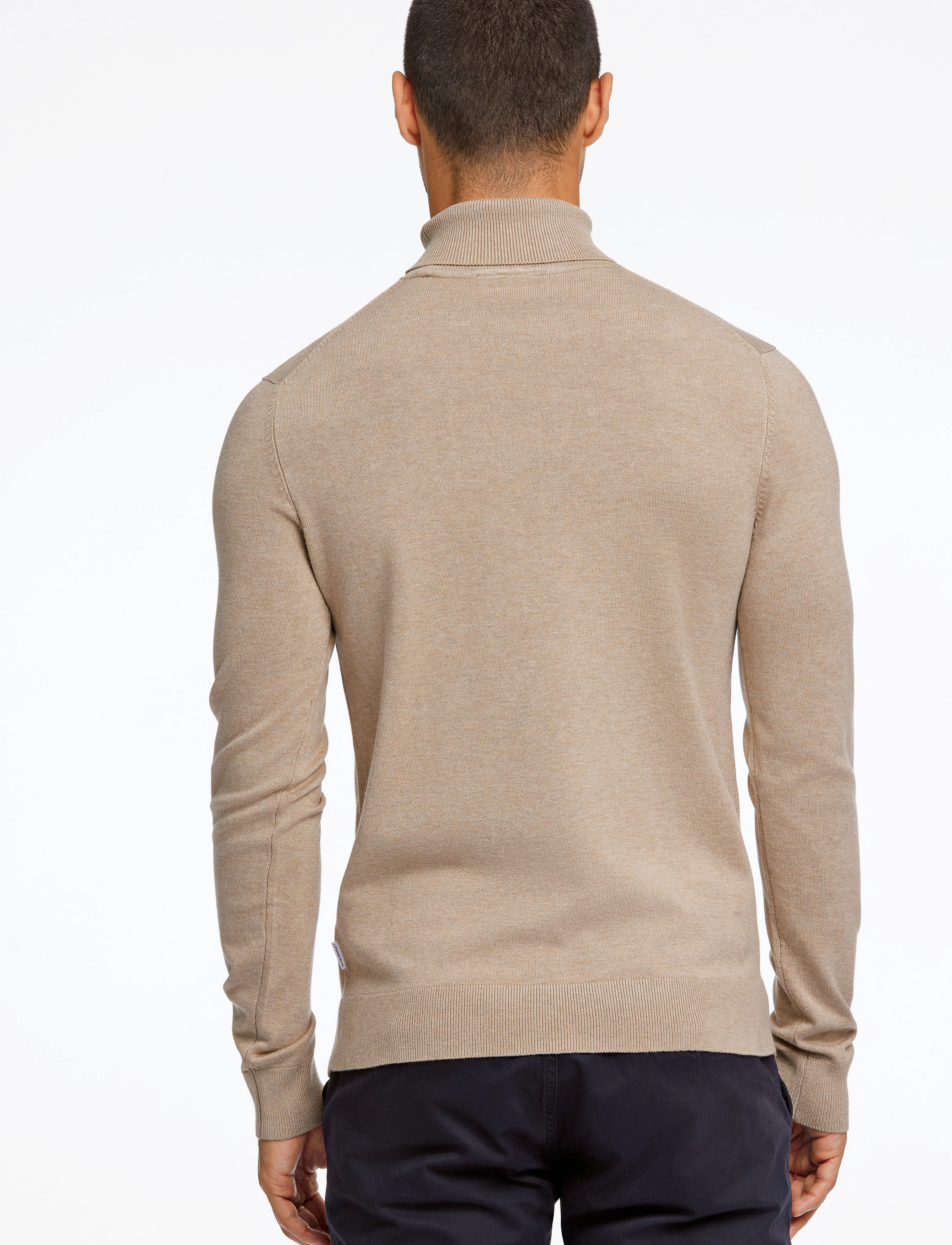Lindbergh - Mélange roll neck knit - polokrage - sand mel - 3