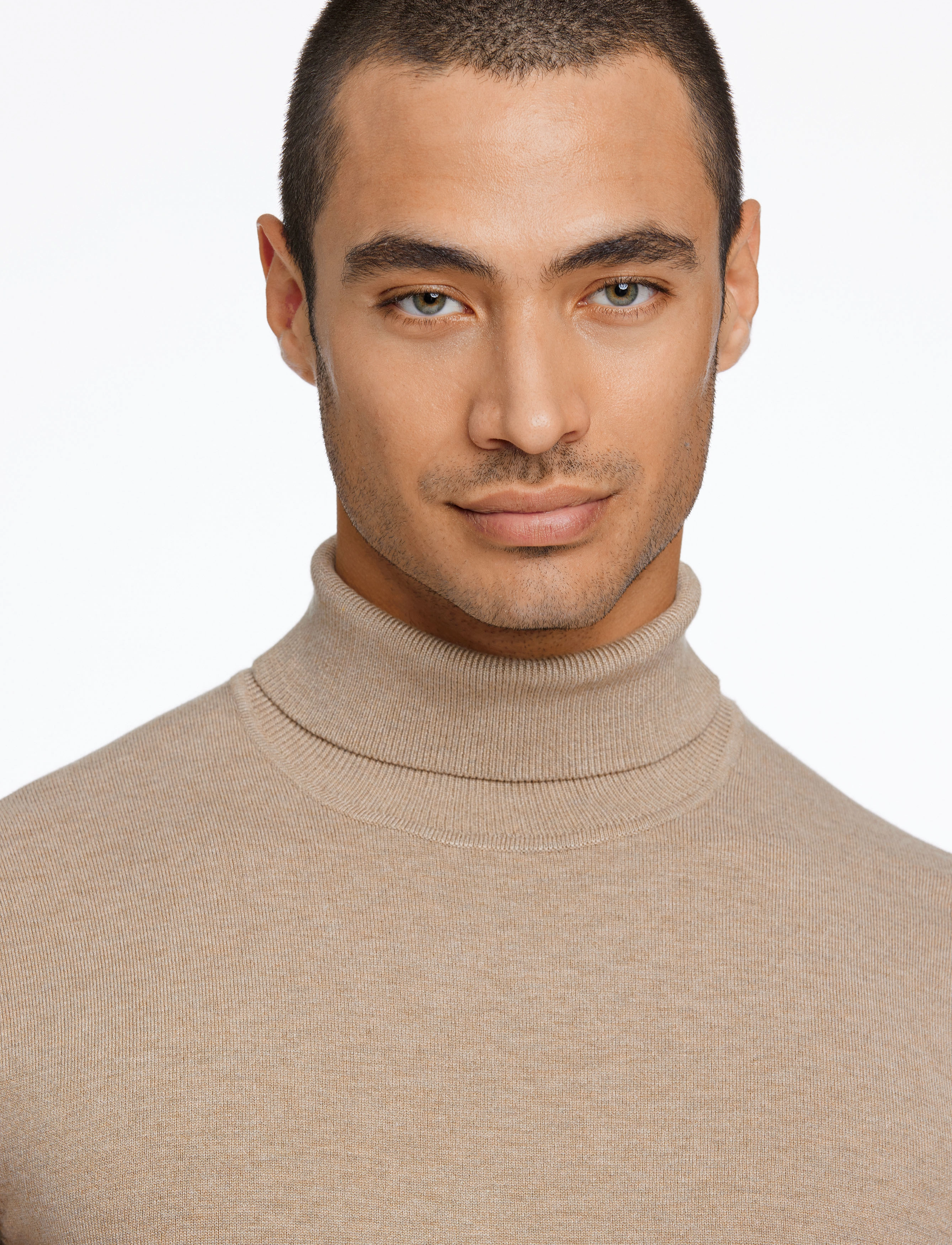 Lindbergh - Mélange roll neck knit - polokrage - sand mel - 5
