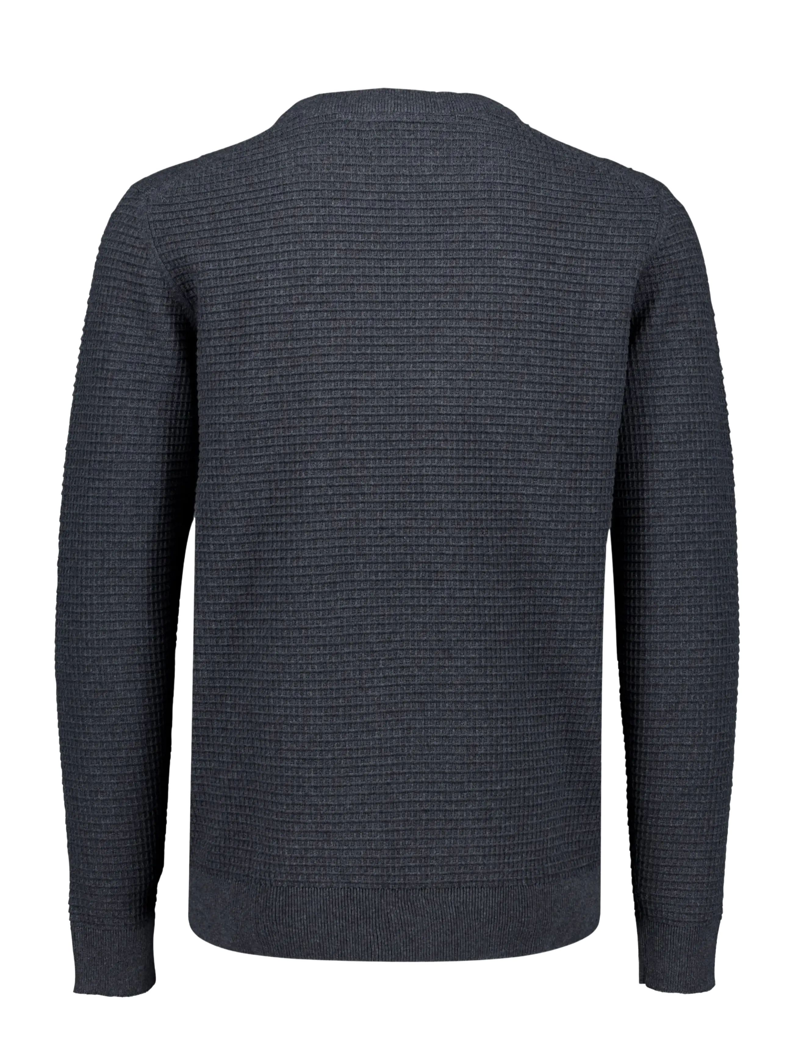 Lindbergh - Structure o-neck knit L/S - rund hals - charcoal - 2