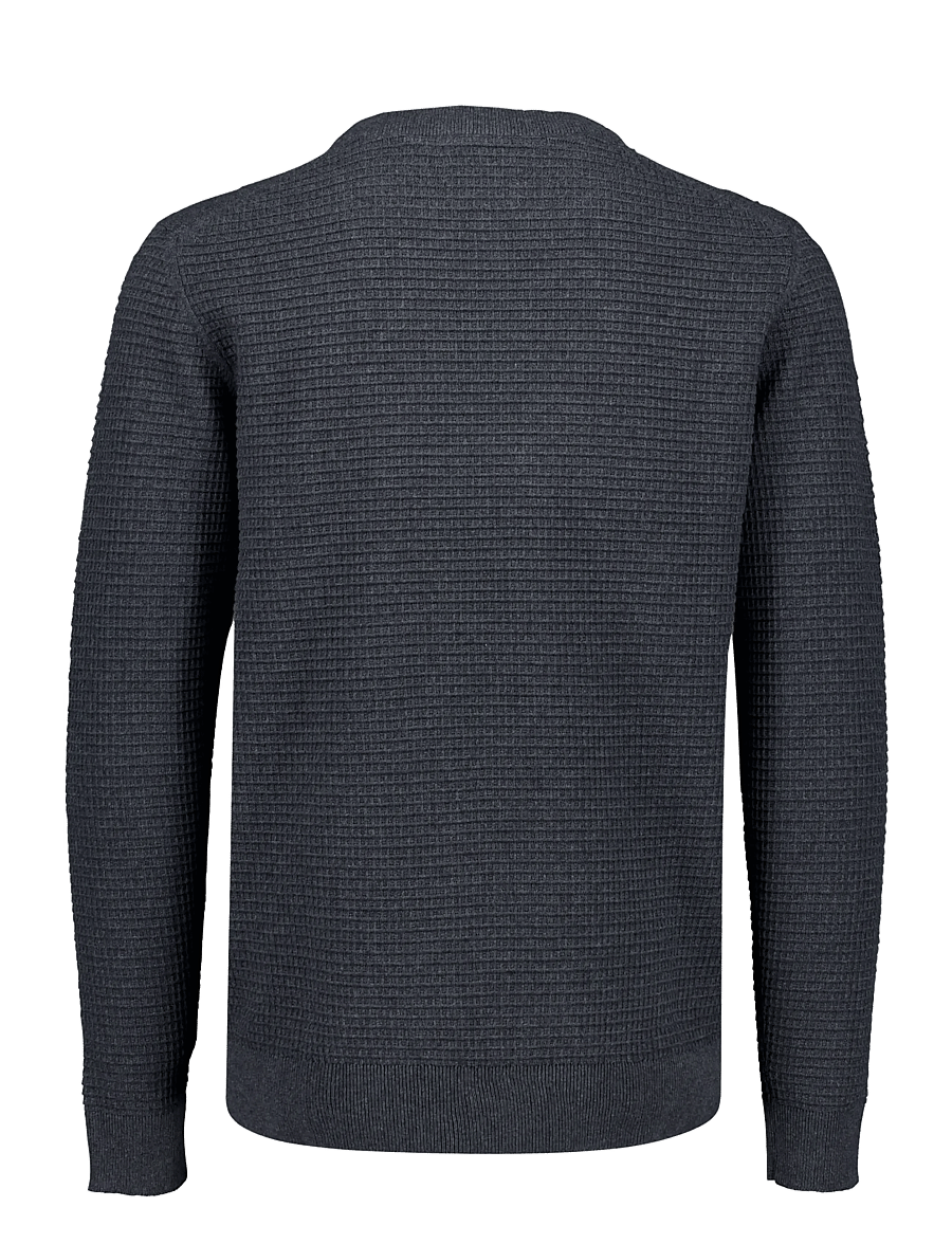 Lindbergh - Structure o-neck knit L/S - rund hals - charcoal - 2