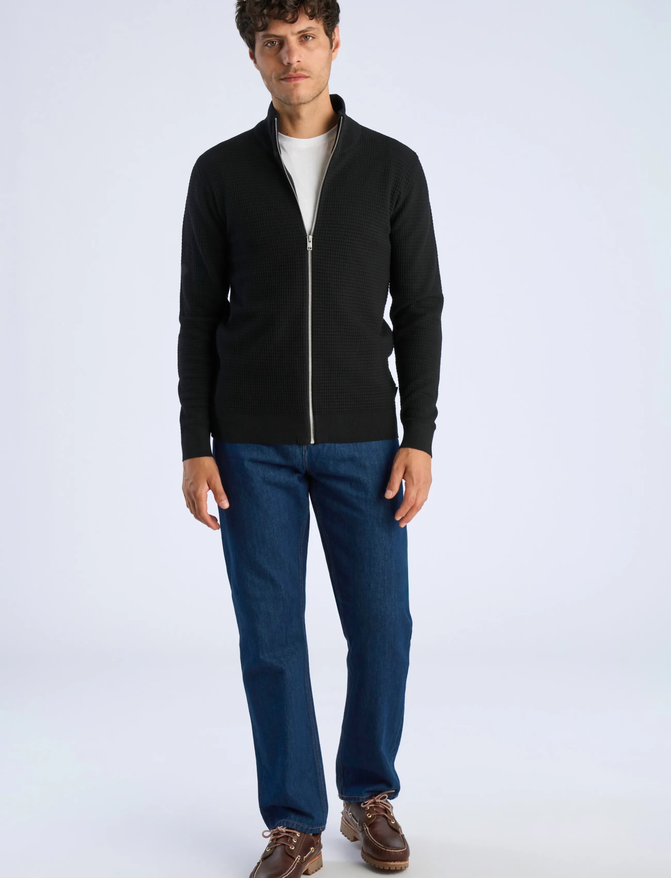 Knitted Zip Cardigan