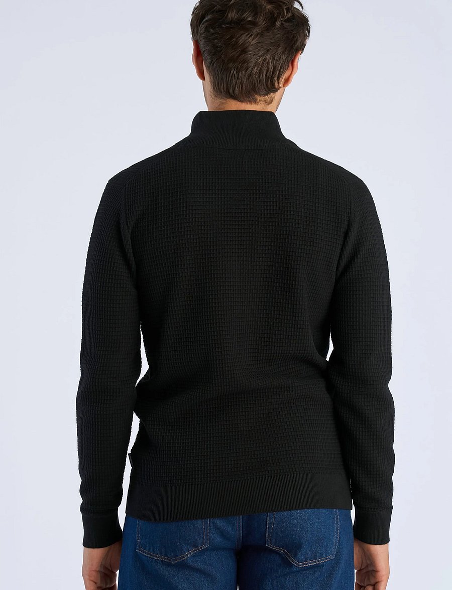 Lindbergh - Knitted zip cardigan - fullzip strik - black - 4