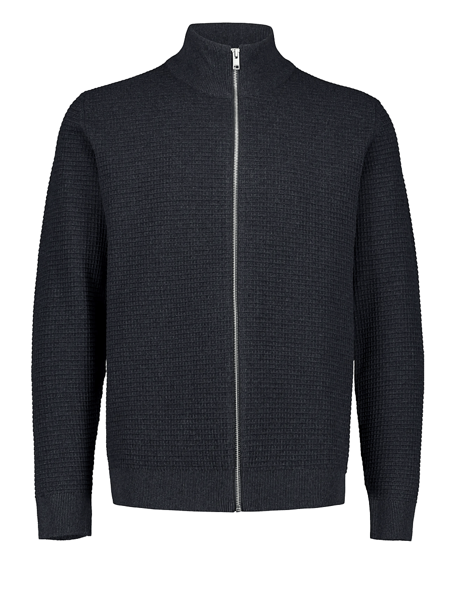 Lindbergh - Knitted zip cardigan - fullzip strik - charcoal - 1