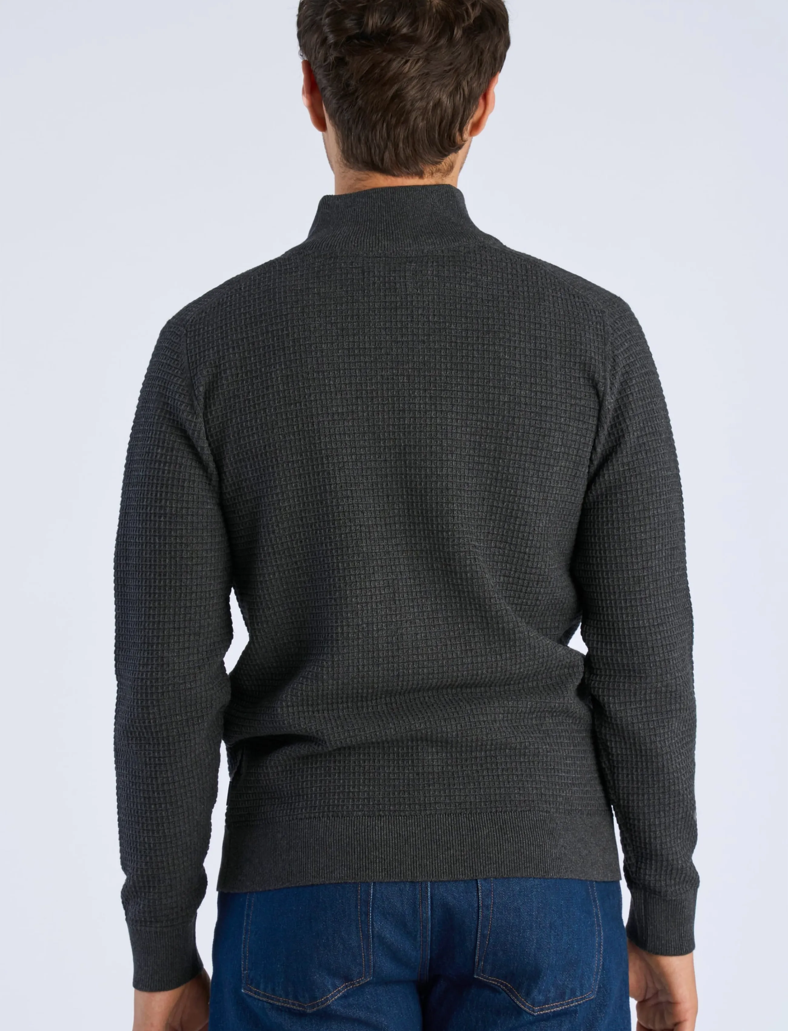 Lindbergh - Knitted zip cardigan - fullzip strik - charcoal - 4