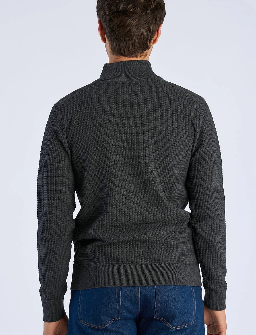 Lindbergh - Knitted zip cardigan - fullzip strik - charcoal - 4