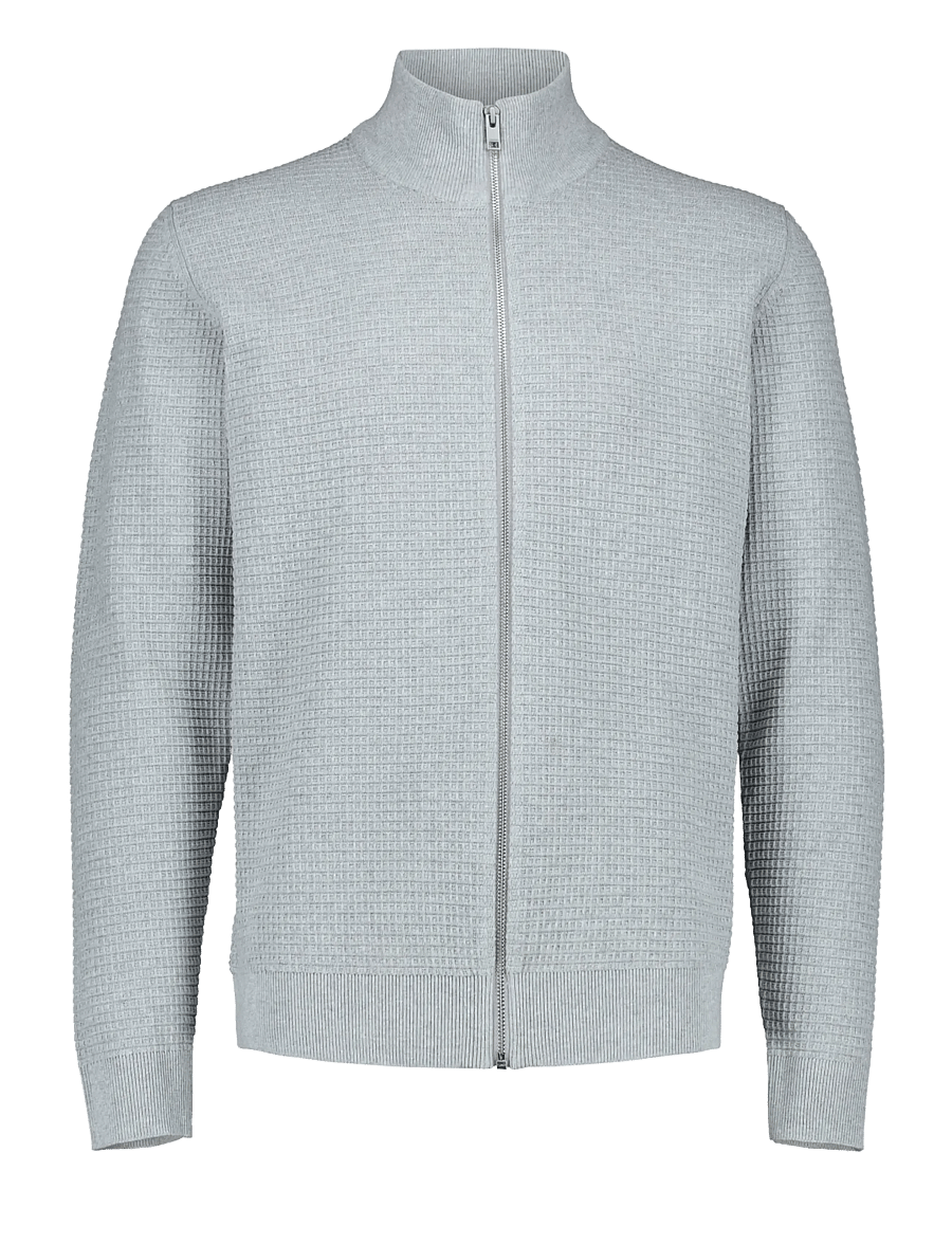 Lindbergh - Knitted zip cardigan - fullzip strik - grey mel - 1
