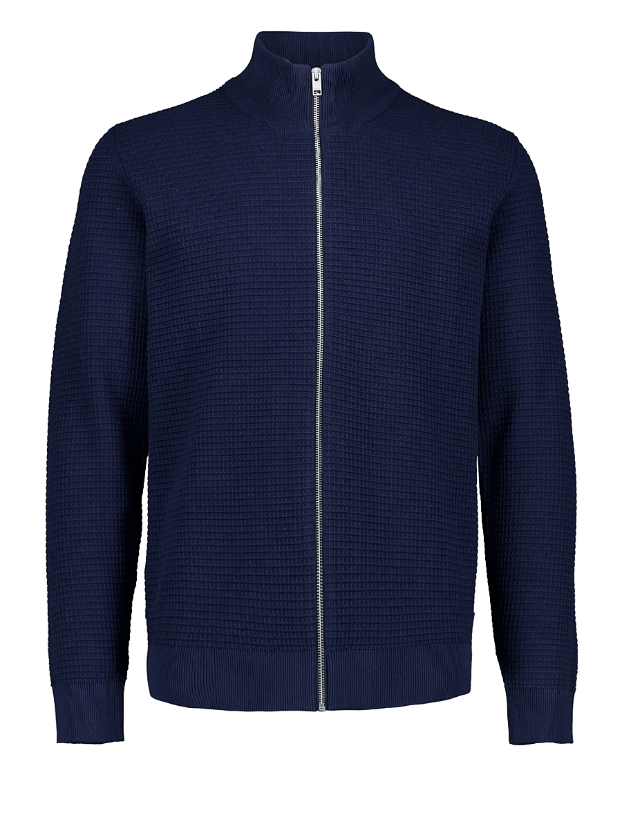Lindbergh - Knitted zip cardigan - pullover mit durchgehendem reißverschluss - navy - 1