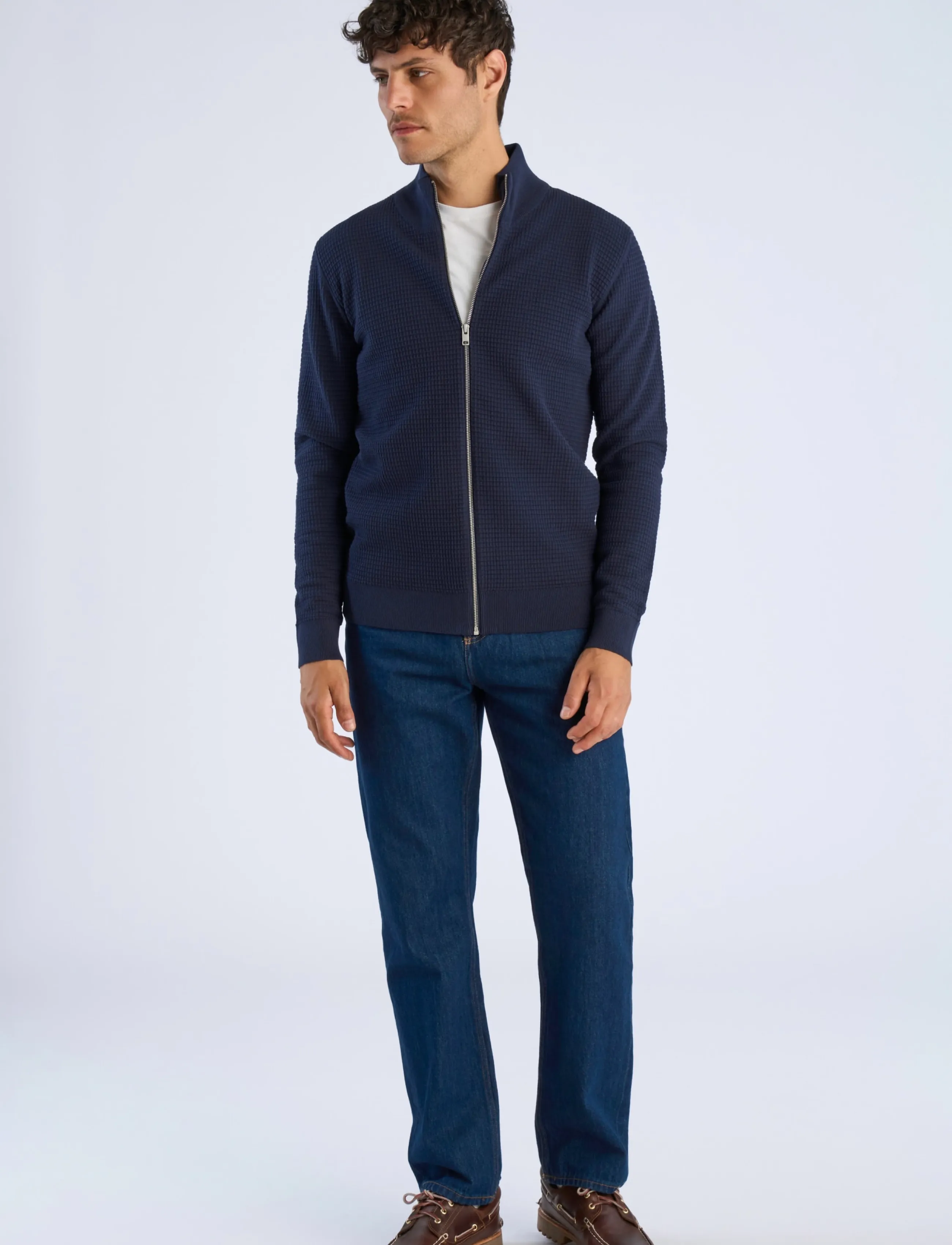 Knitted Zip Cardigan