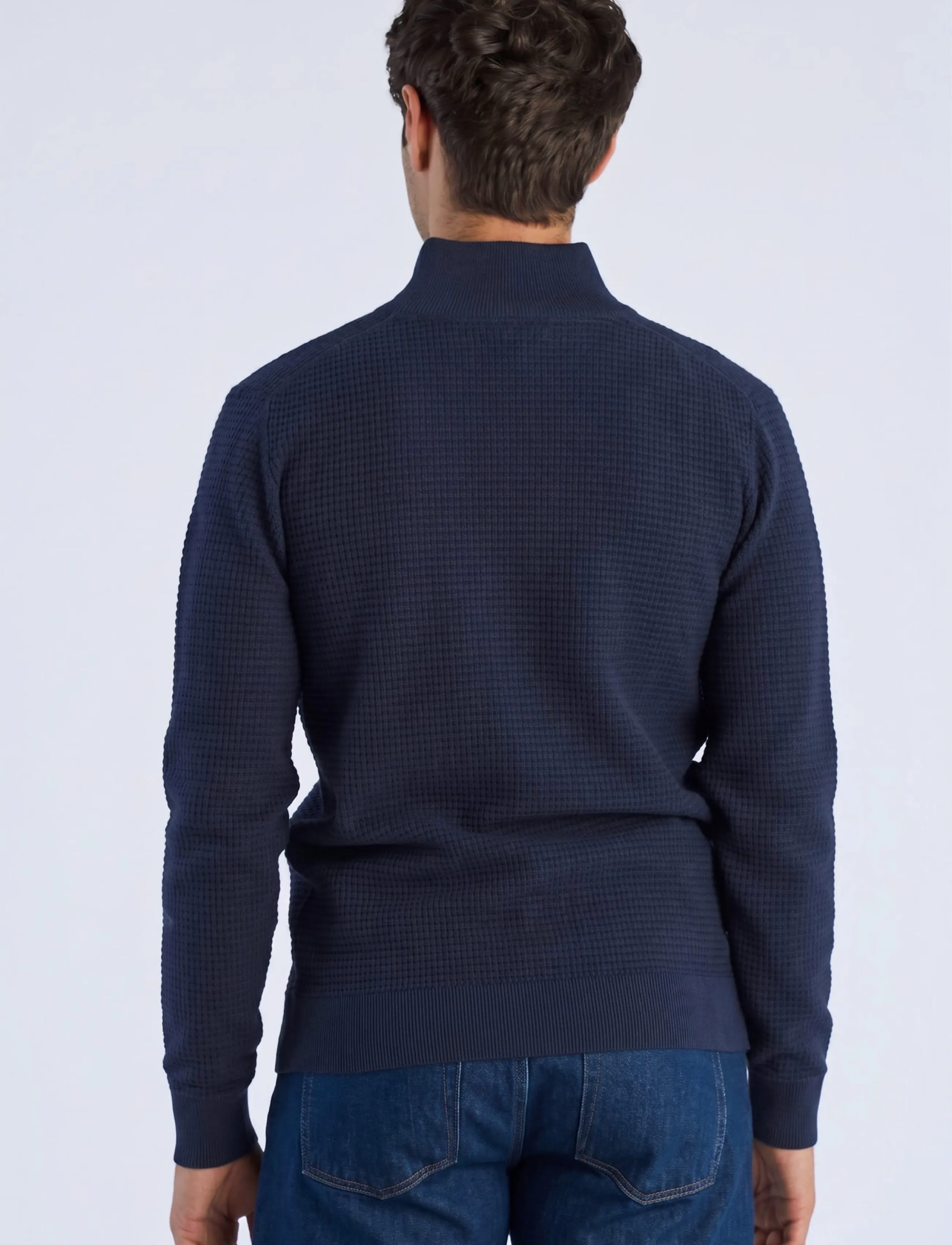 Lindbergh - Knitted zip cardigan - pullover mit durchgehendem reißverschluss - navy - 4
