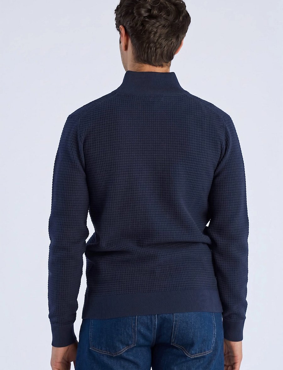 Lindbergh - Knitted zip cardigan - pullover mit durchgehendem reißverschluss - navy - 4