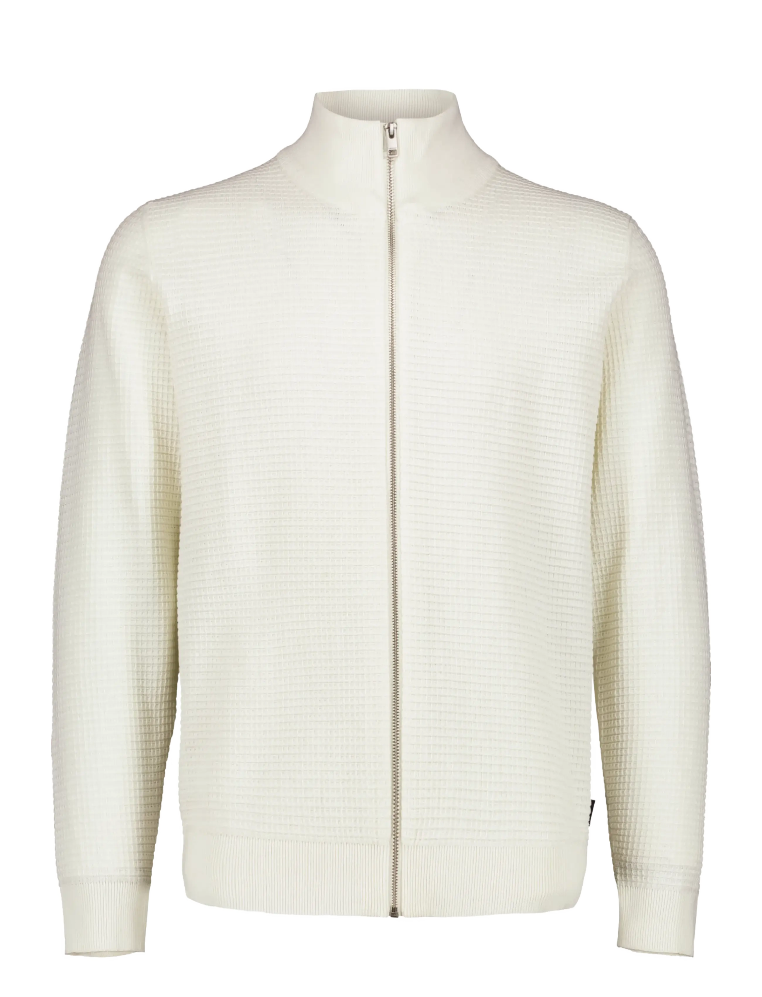 Lindbergh Knitted zip cardigan - Stickat - OFF WHITE / cream