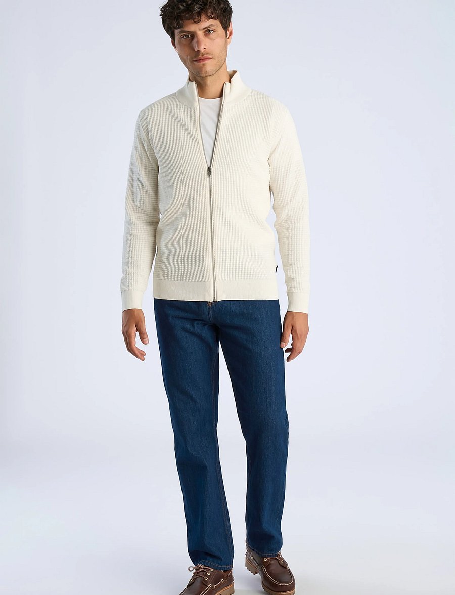 Lindbergh - Knitted zip cardigan - fullzip strik - off white - 0