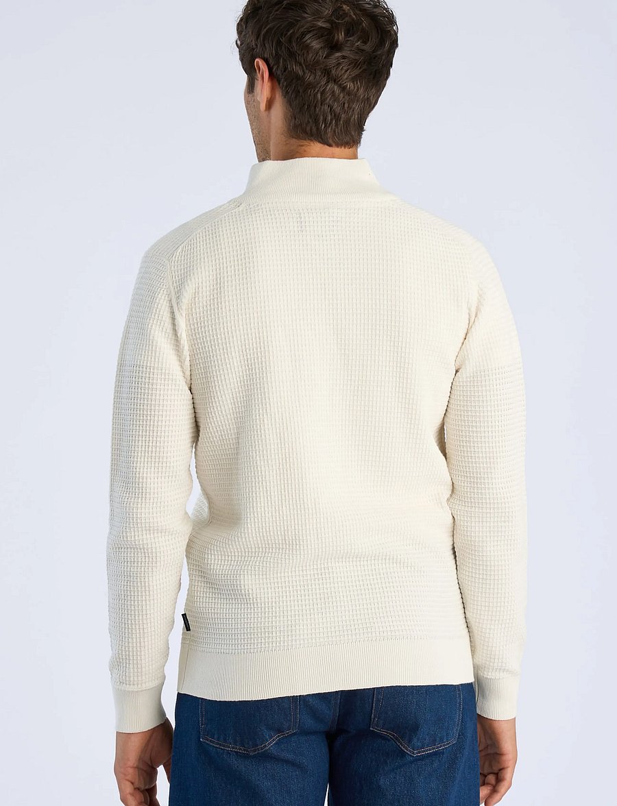 Lindbergh - Knitted zip cardigan - fullzip strik - off white - 4