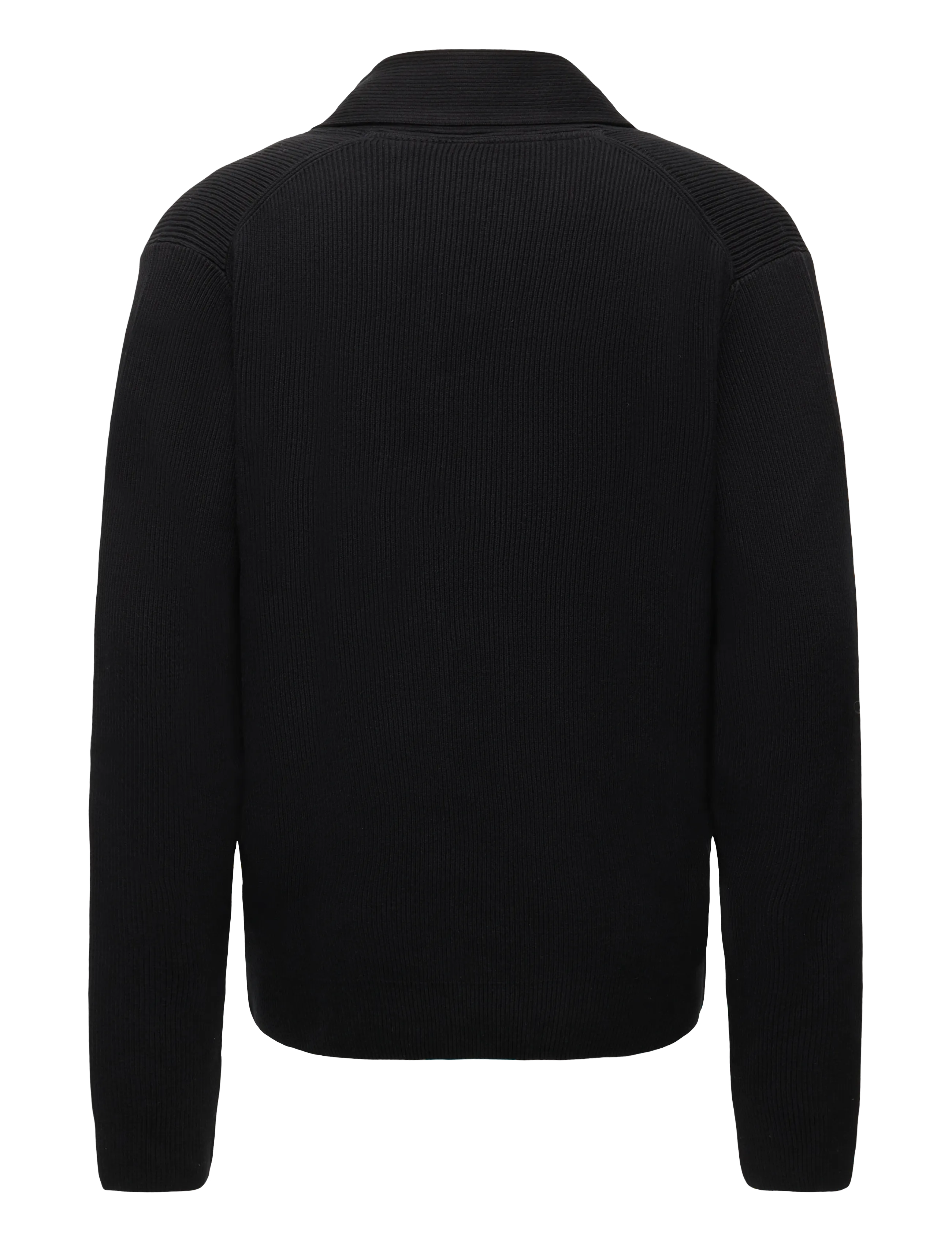 Lindbergh - Rib shawl collar cardigan - cardigans - black - 1